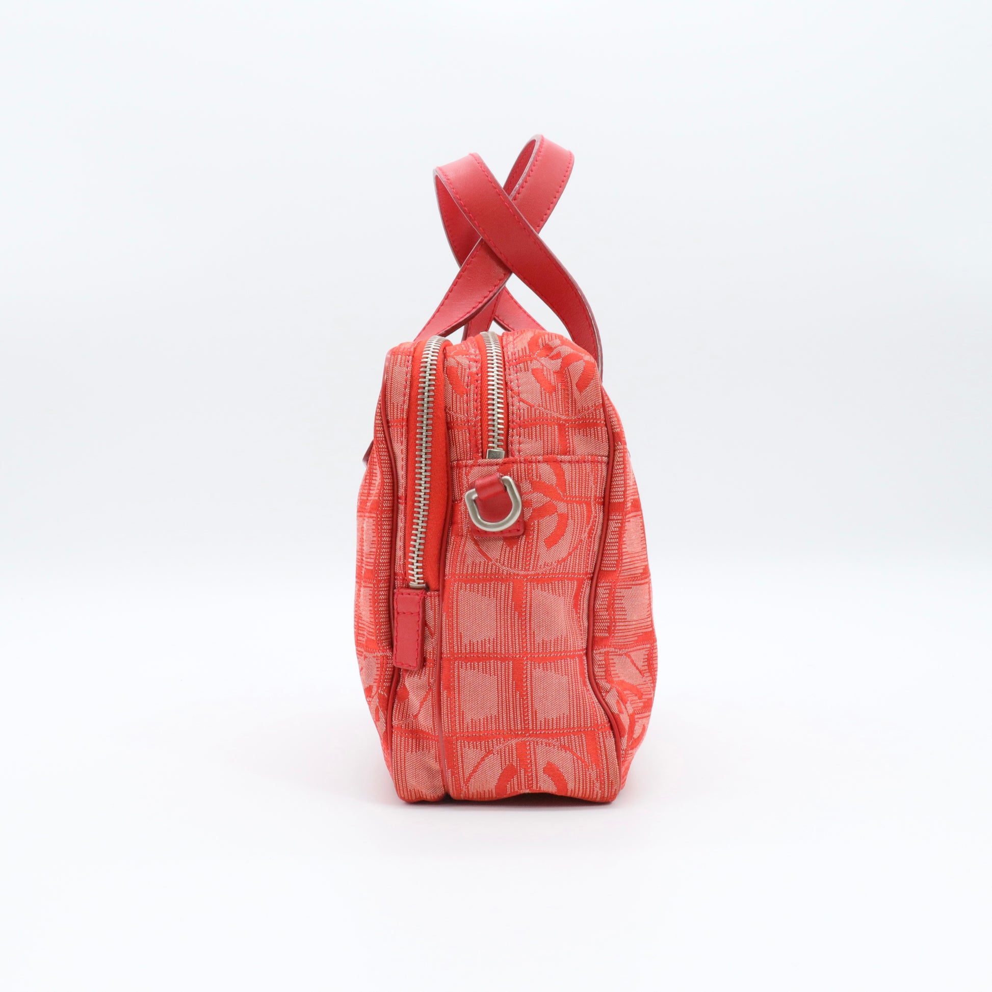 Nylon Small Travel Tote Red twins