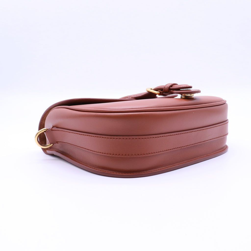 Dior Brown Leather Medium Bobby Shoulder Bag twins B21942