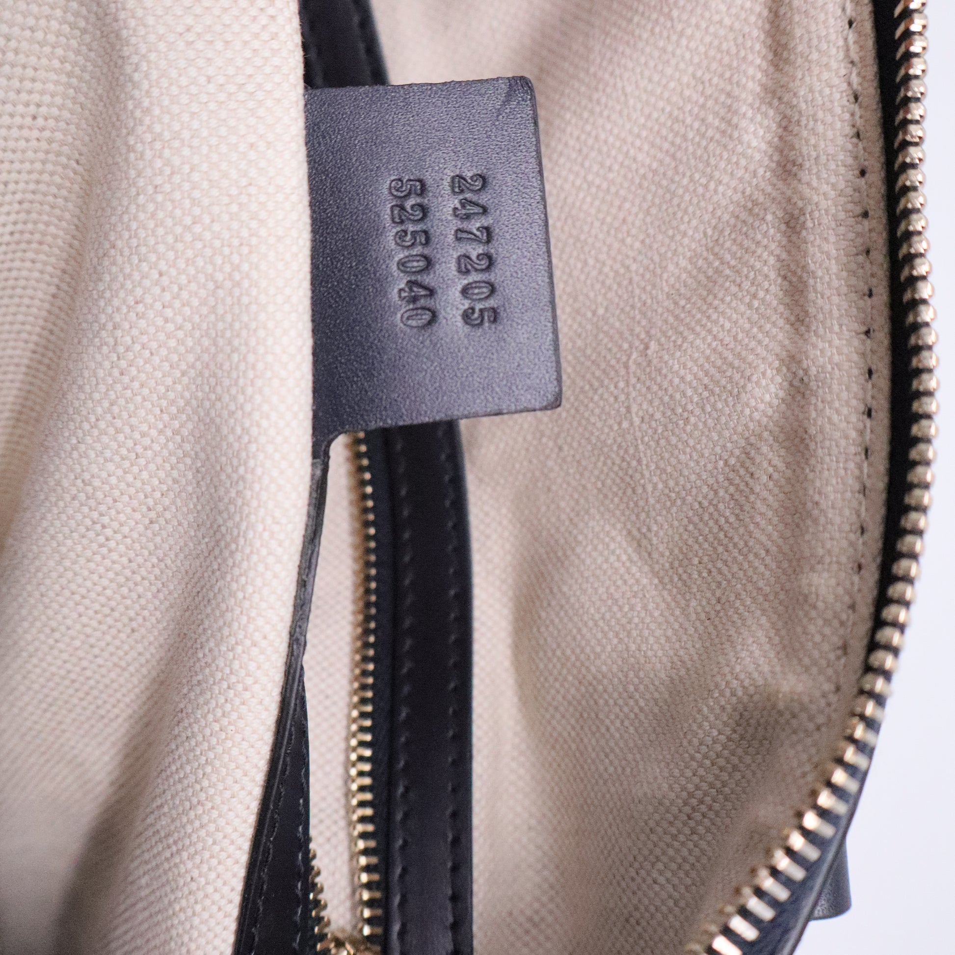 Beige/Navy Blue GG Canvas Medium Vintage Web Boston Bag