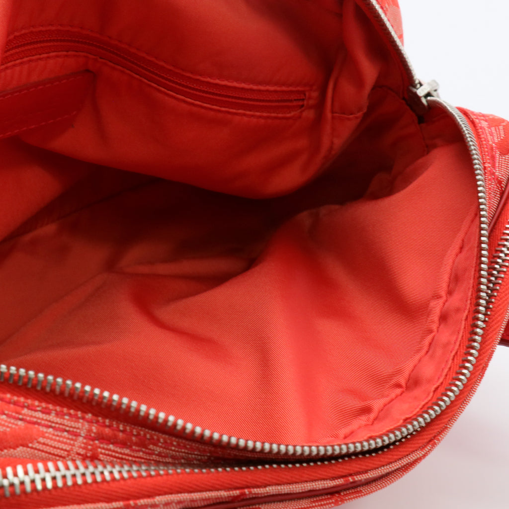 Nylon Small Travel Tote Red twins
