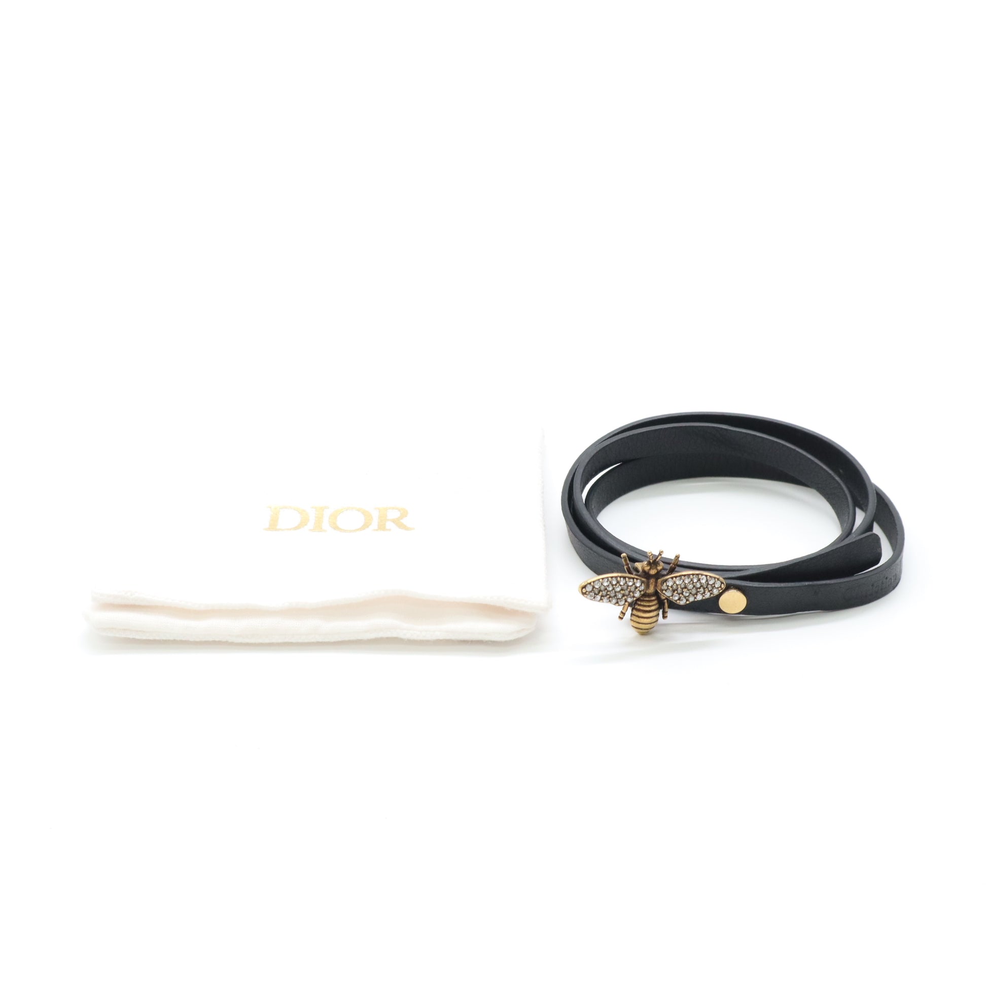 Dior Crystal Bee Triple Loop Bracelet W21789