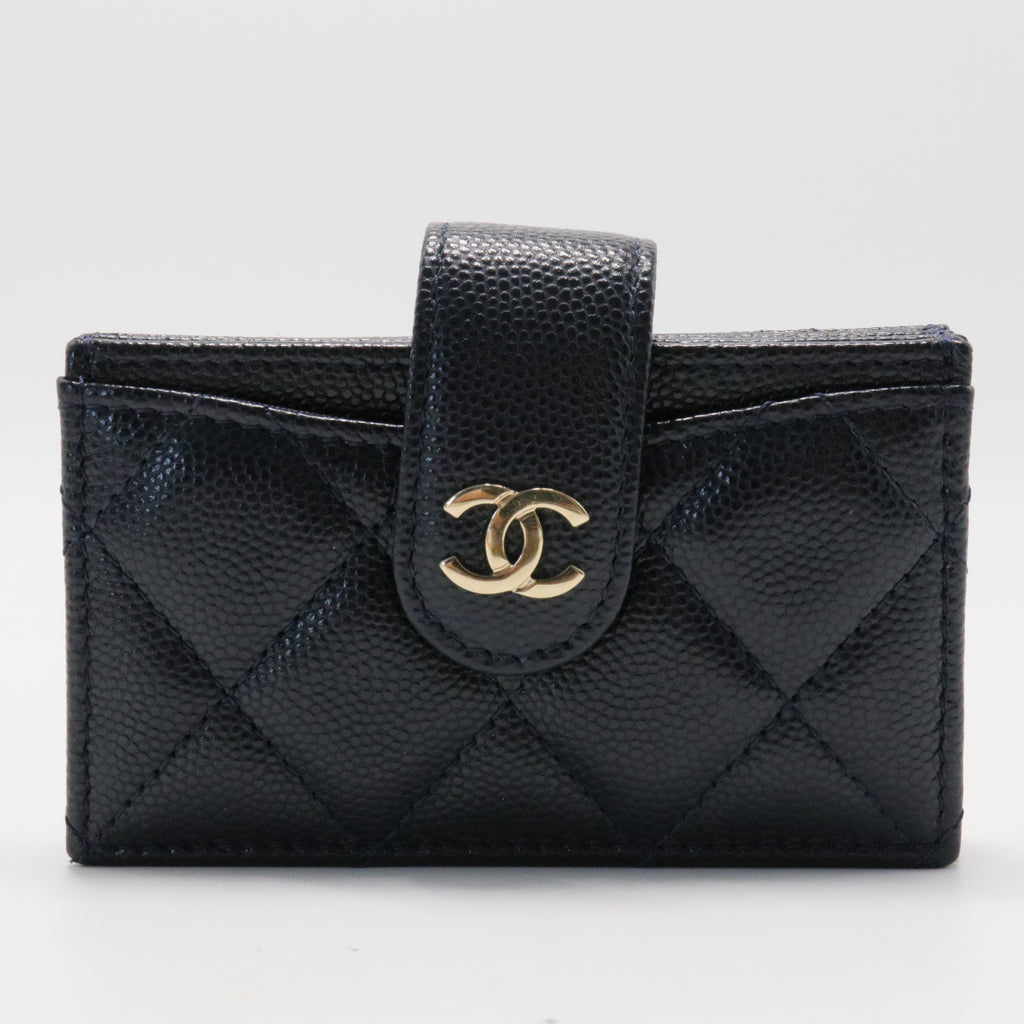 Black Lambskin Card Holder