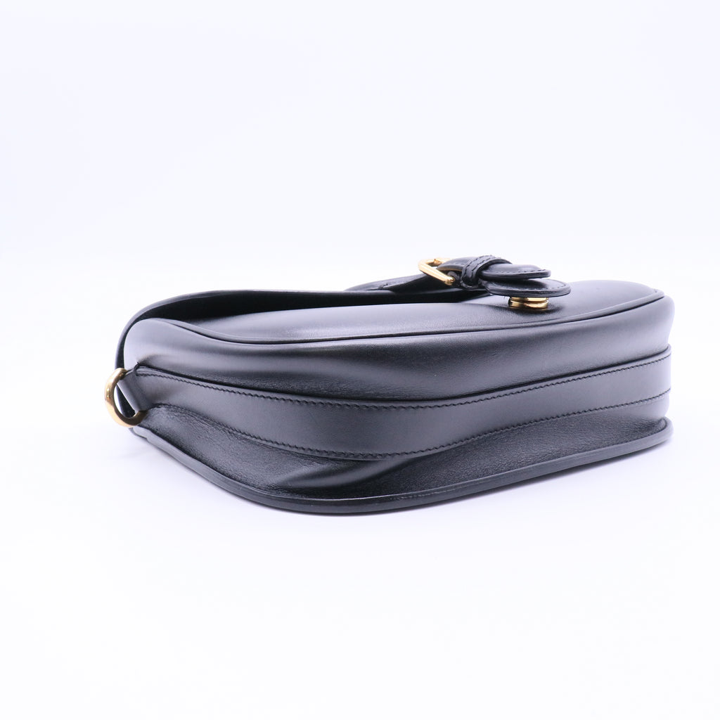 Christian Dior Box Calfskin Medium Bobby Flap Black twins B21941