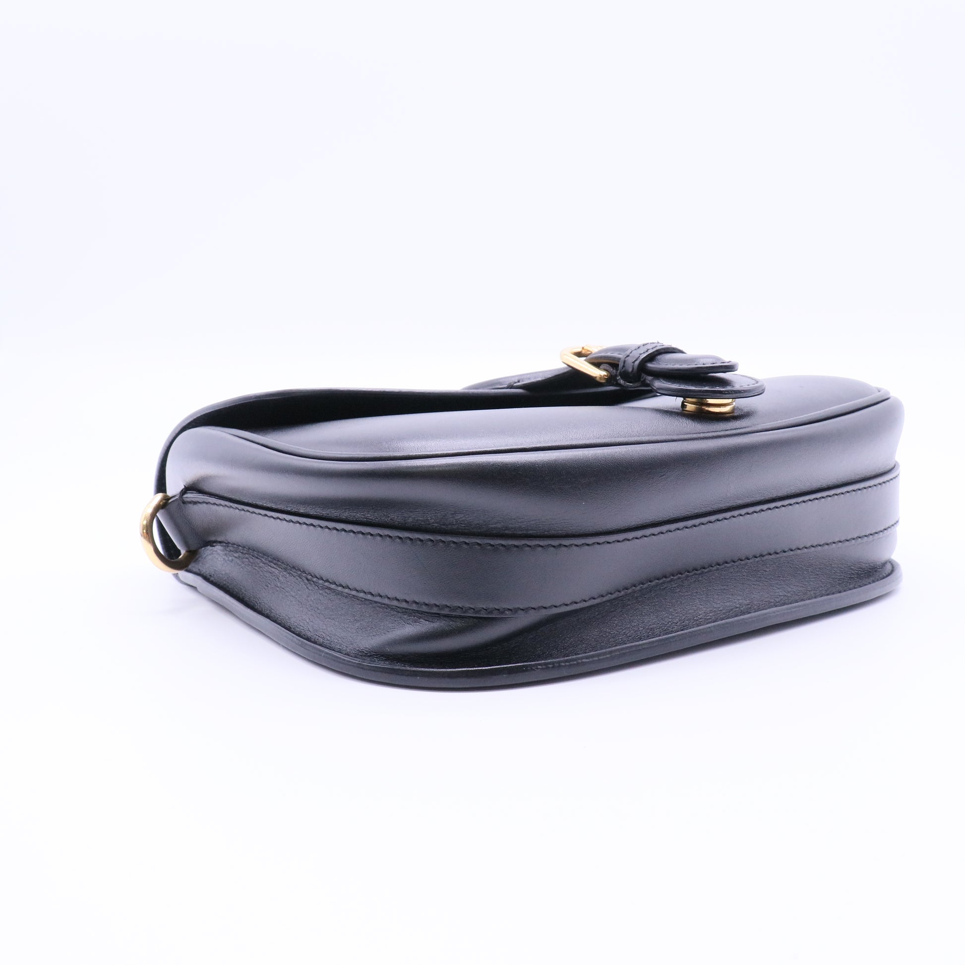 Christian Dior Box Calfskin Medium Bobby Flap Black twins B21941