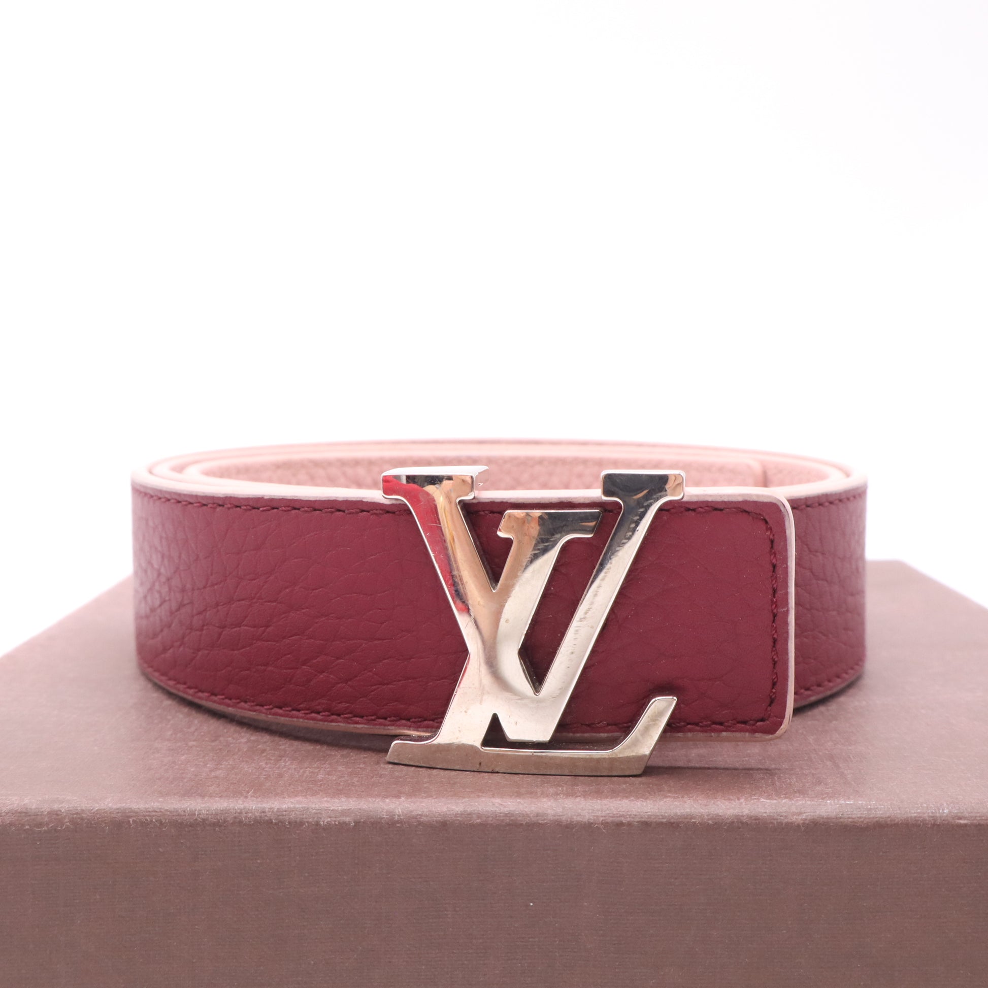 Louis Vuitton Taurillon Calfskin LV Initiales Belt Twins W22625