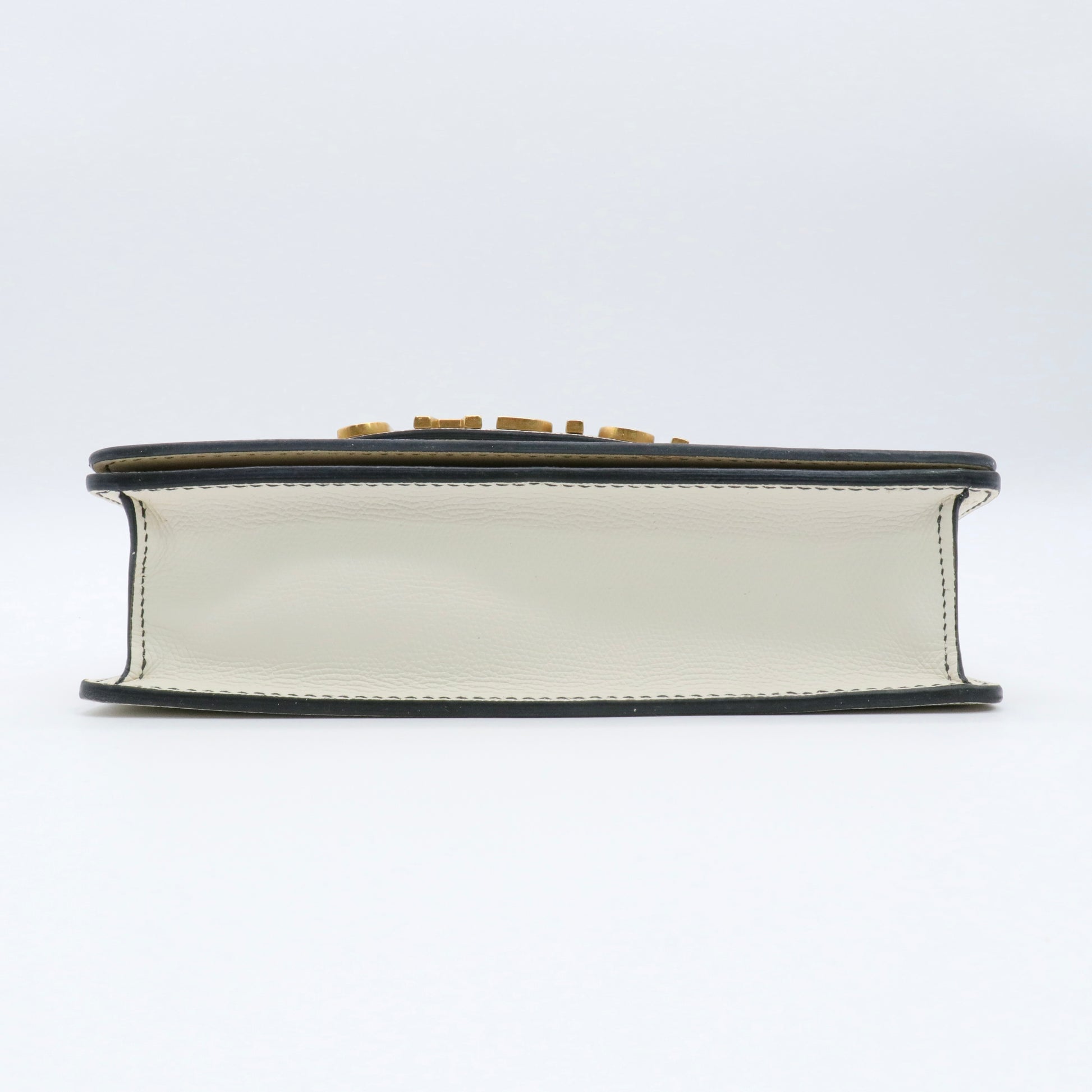 Calfskin J'Adior Chain Flap Bag Off White twins