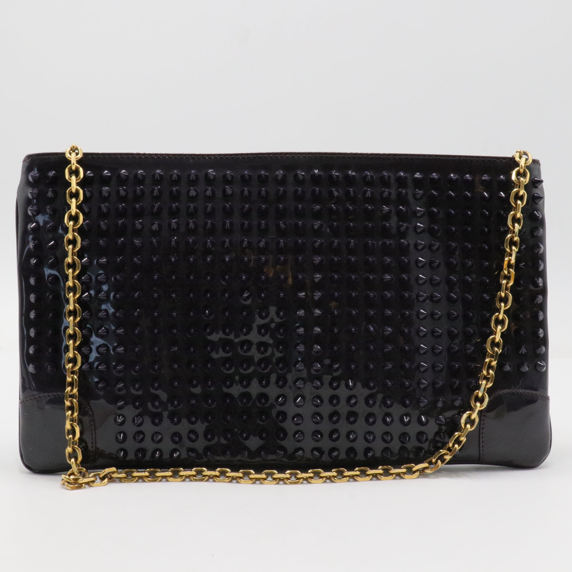 Loubiposh Clutch Spiked Patent