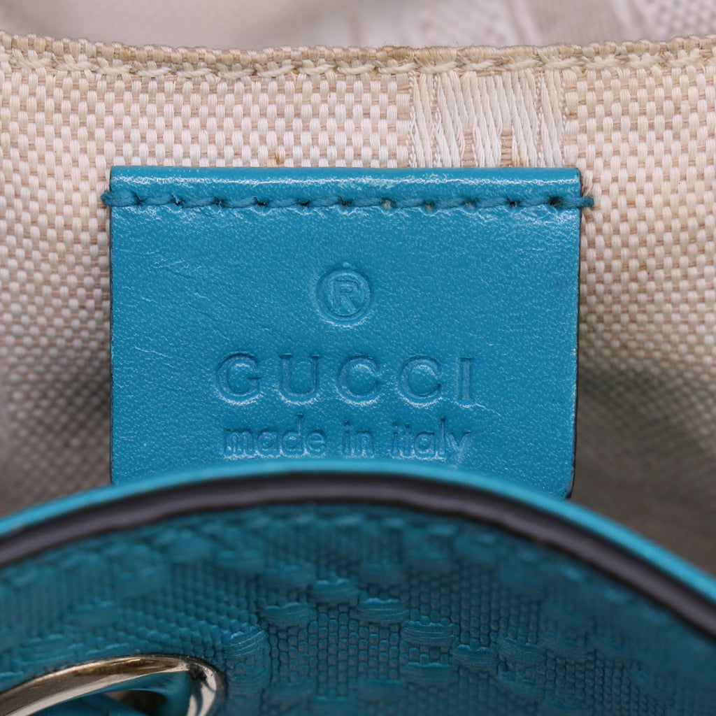 Gucci Bright Diamante Leather Drawstring Bucket Bag B23914