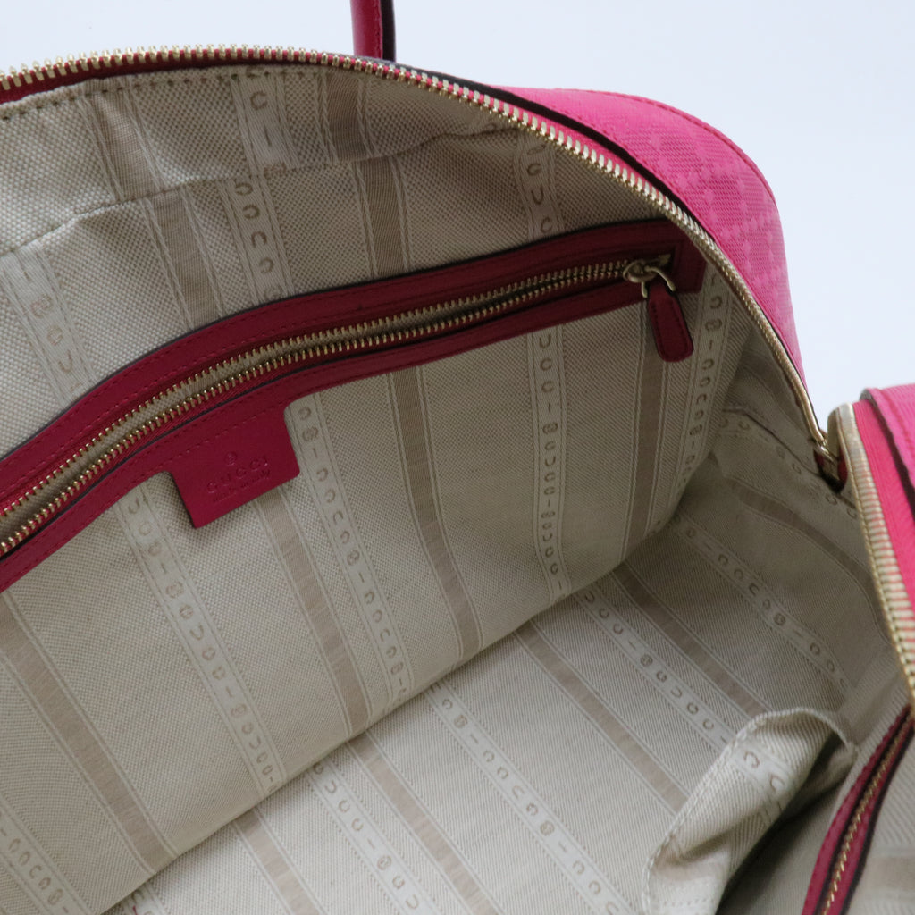 Bright Top Handle Bag Diamante Leather Small