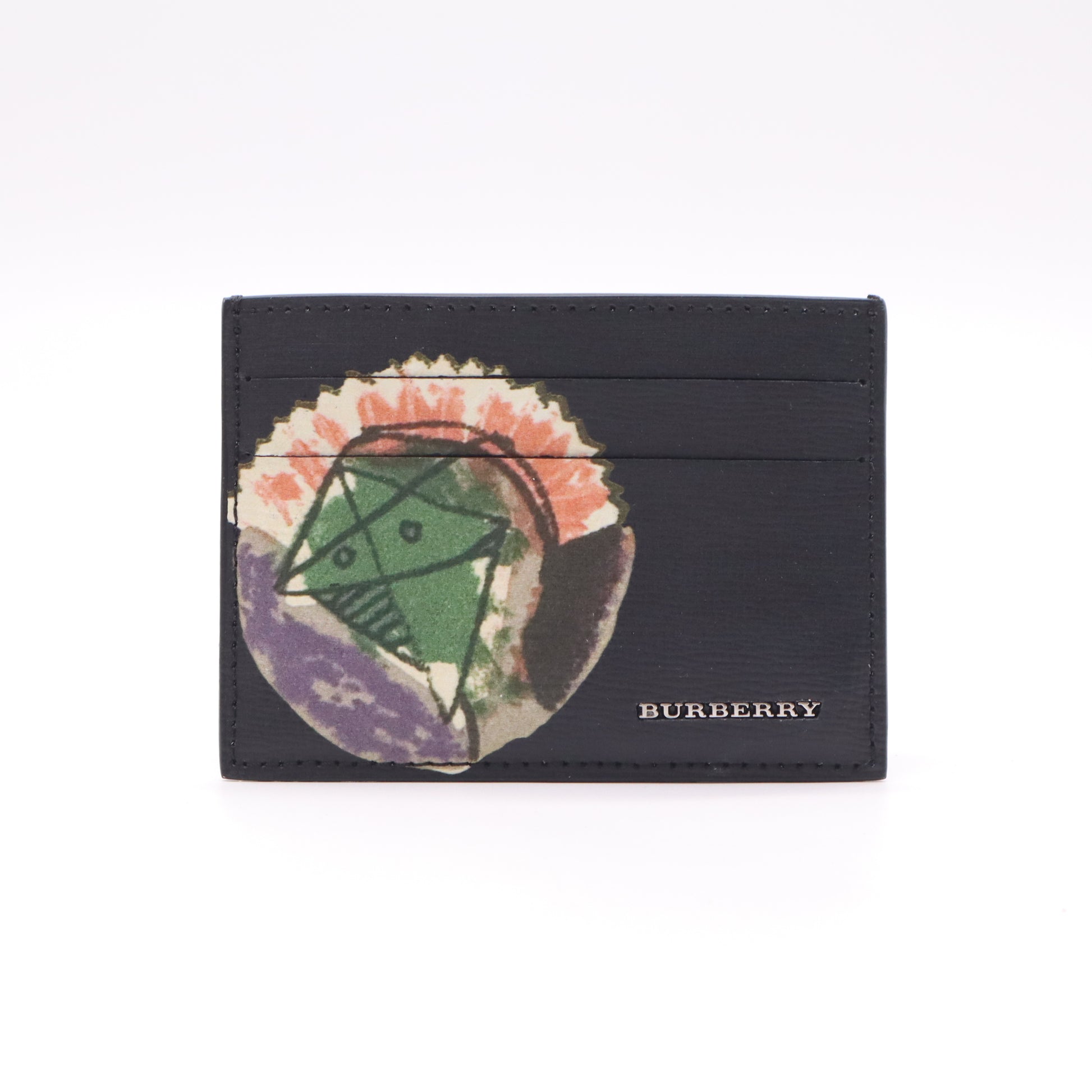 Black printed card holder W22620
