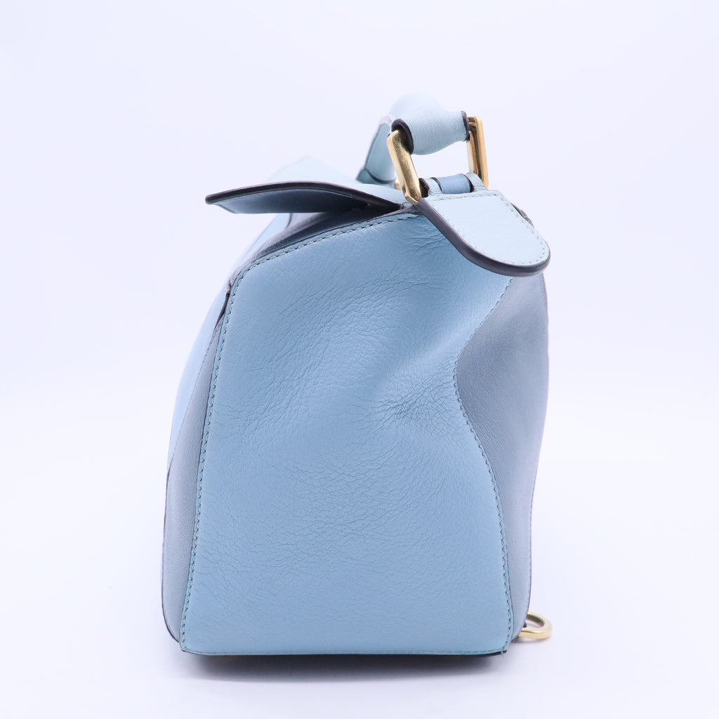 Puzzle Small Multi tone Blue Leather Crossbody Bag B20138