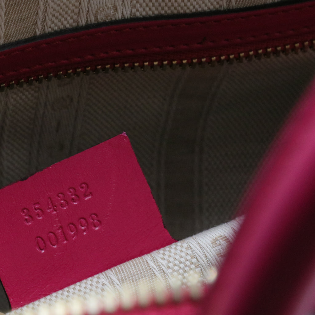 Bright Top Handle Bag Diamante Leather Small