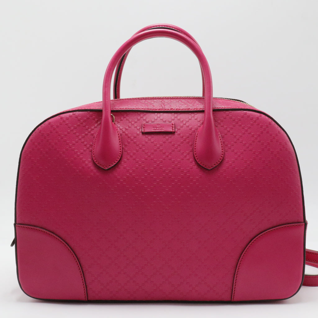 Bright Top Handle Bag Diamante Leather Small