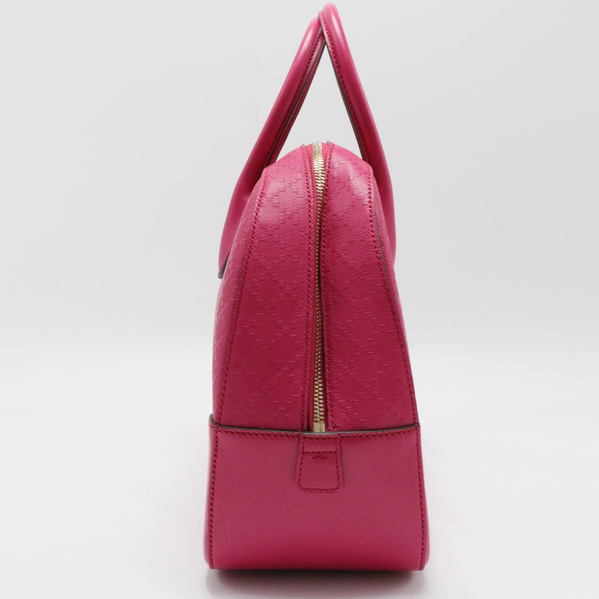 Bright Top Handle Bag Diamante Leather Small