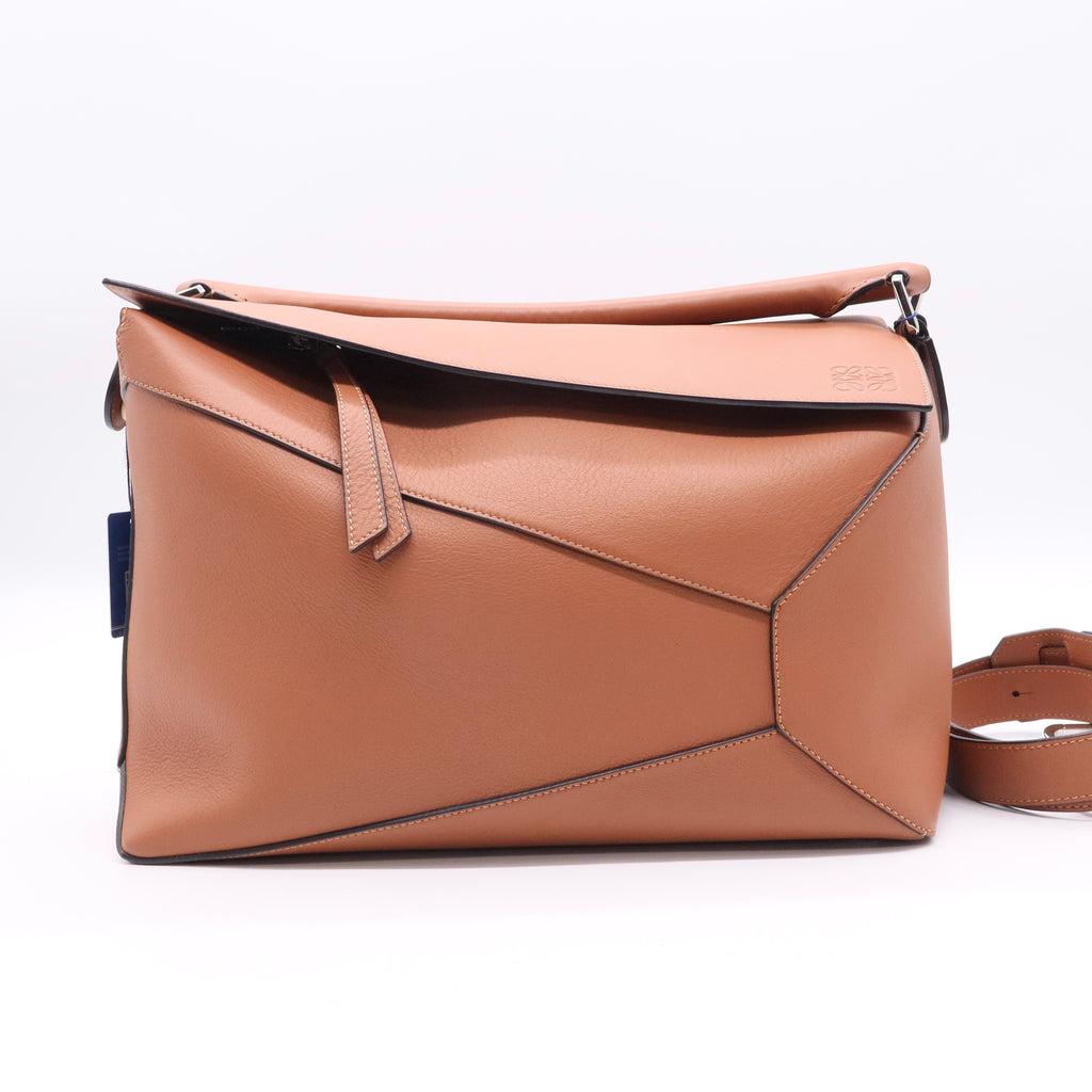 Puzzle Edge Bag Leather Large twins