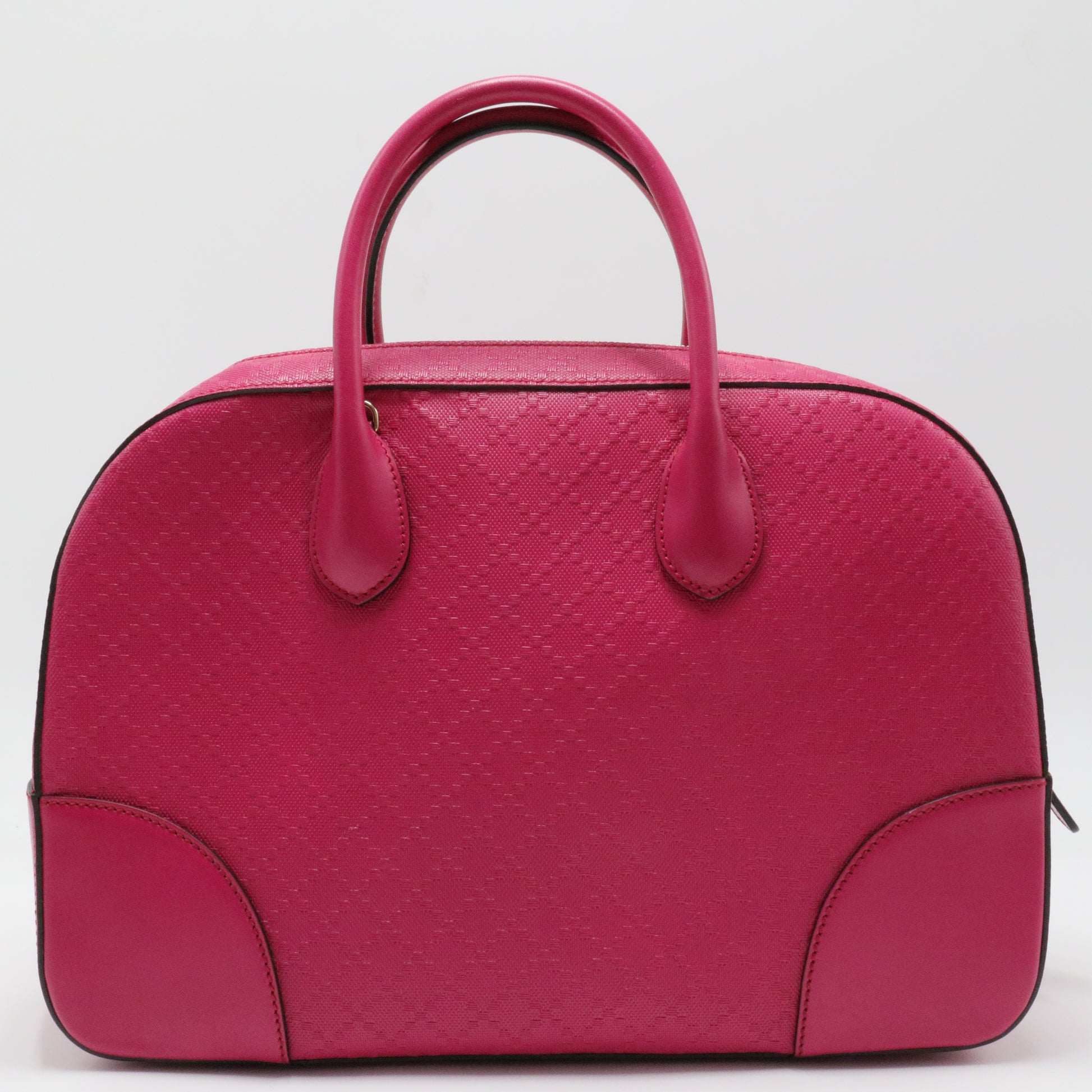 Bright Top Handle Bag Diamante Leather Small