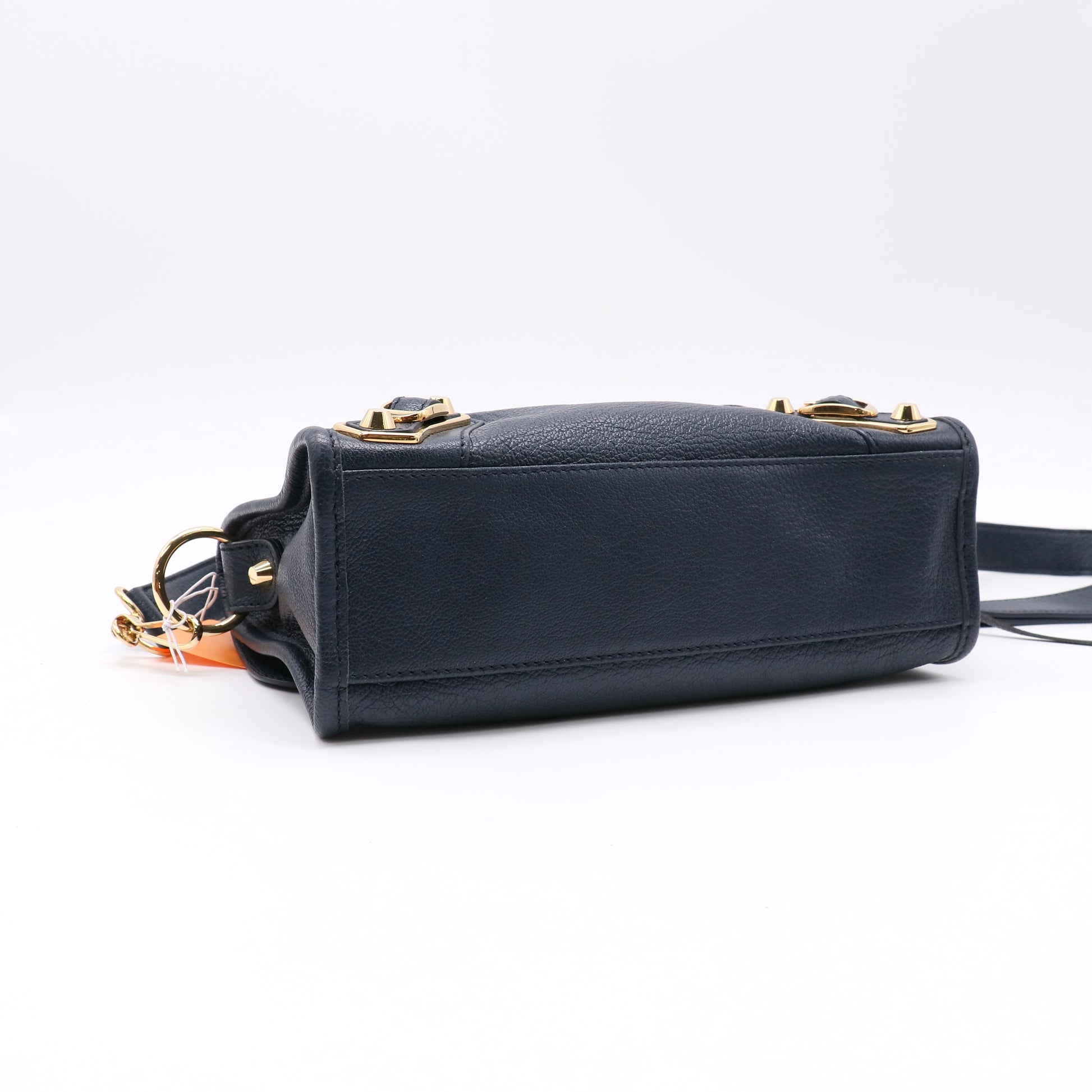 Balenciaga Navy Mini City Leather Motocross Bag Complete Accessories twins LDZ439