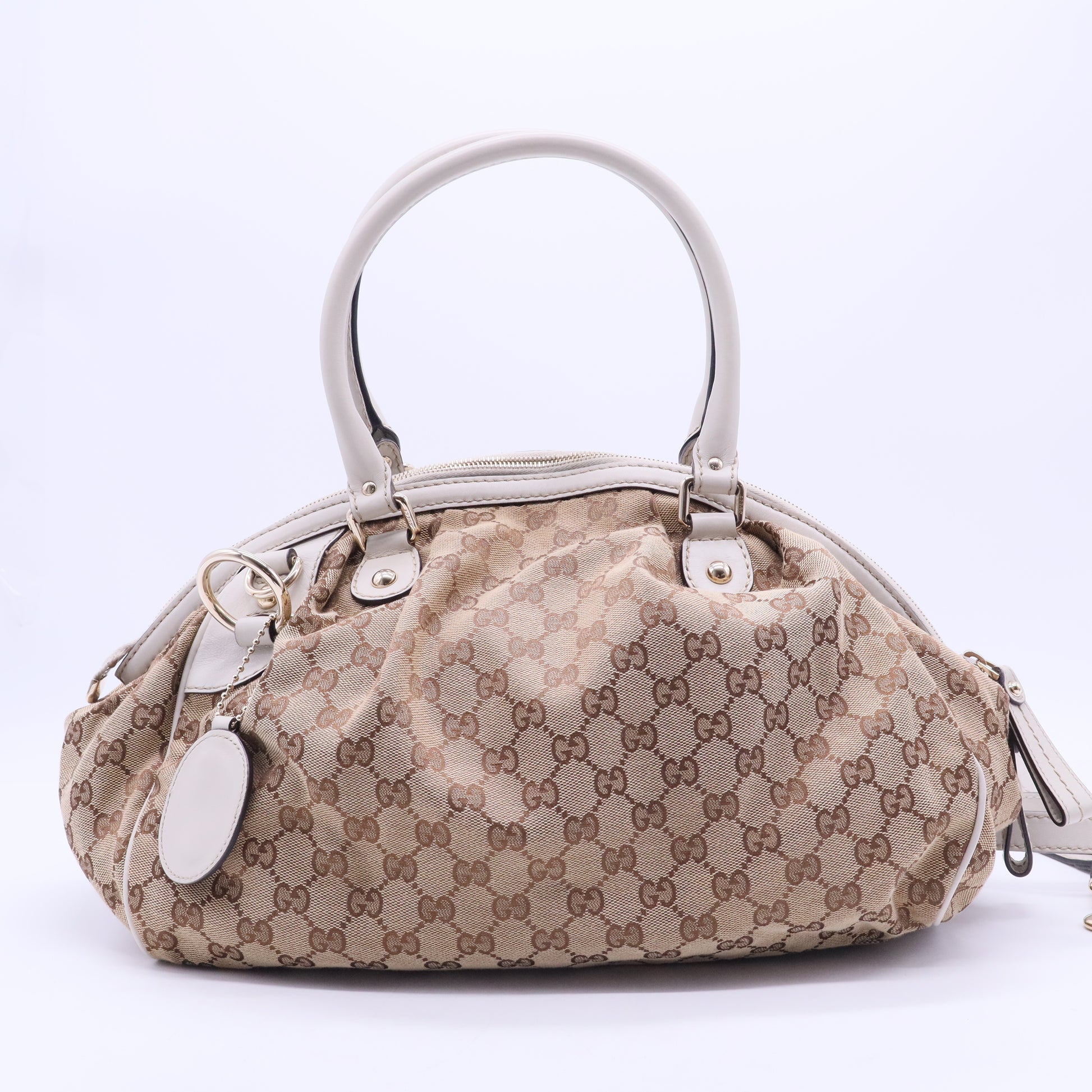 GG Canvas and Leather Sukey Boston Bag B20185