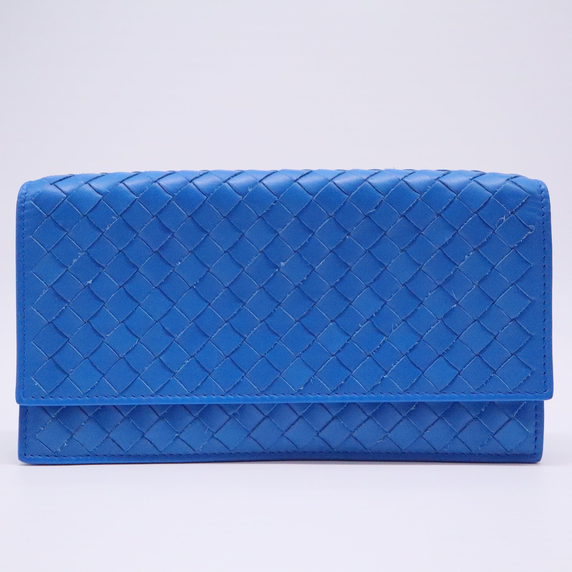 Intrecciato Leather Continental Wallet
