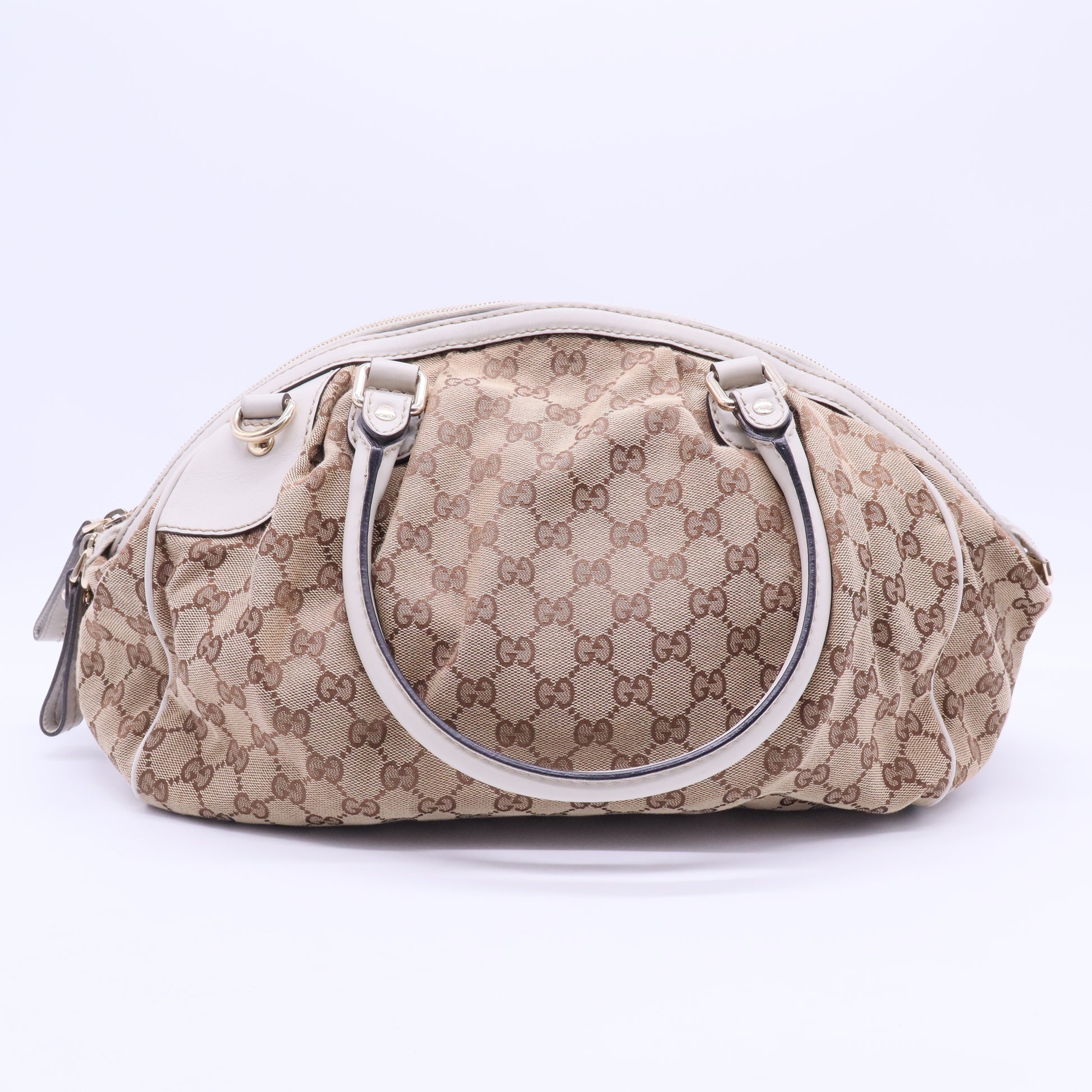 GG Canvas and Leather Sukey Boston Bag B20185