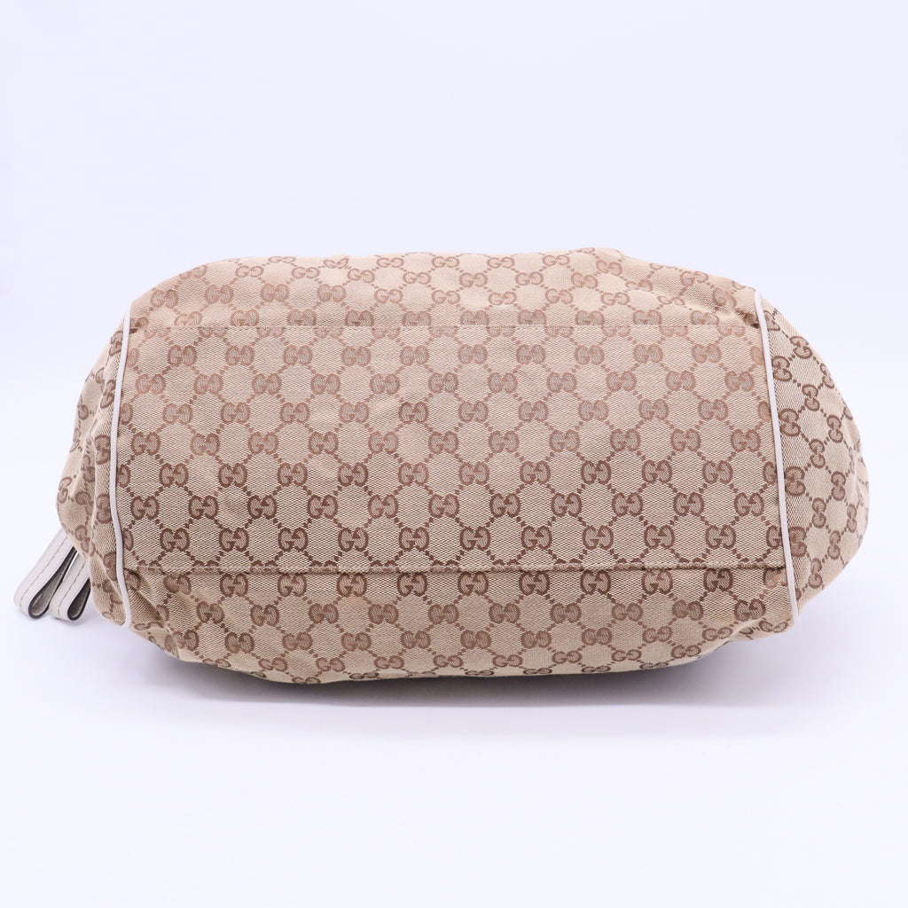 GG Canvas and Leather Sukey Boston Bag B20185