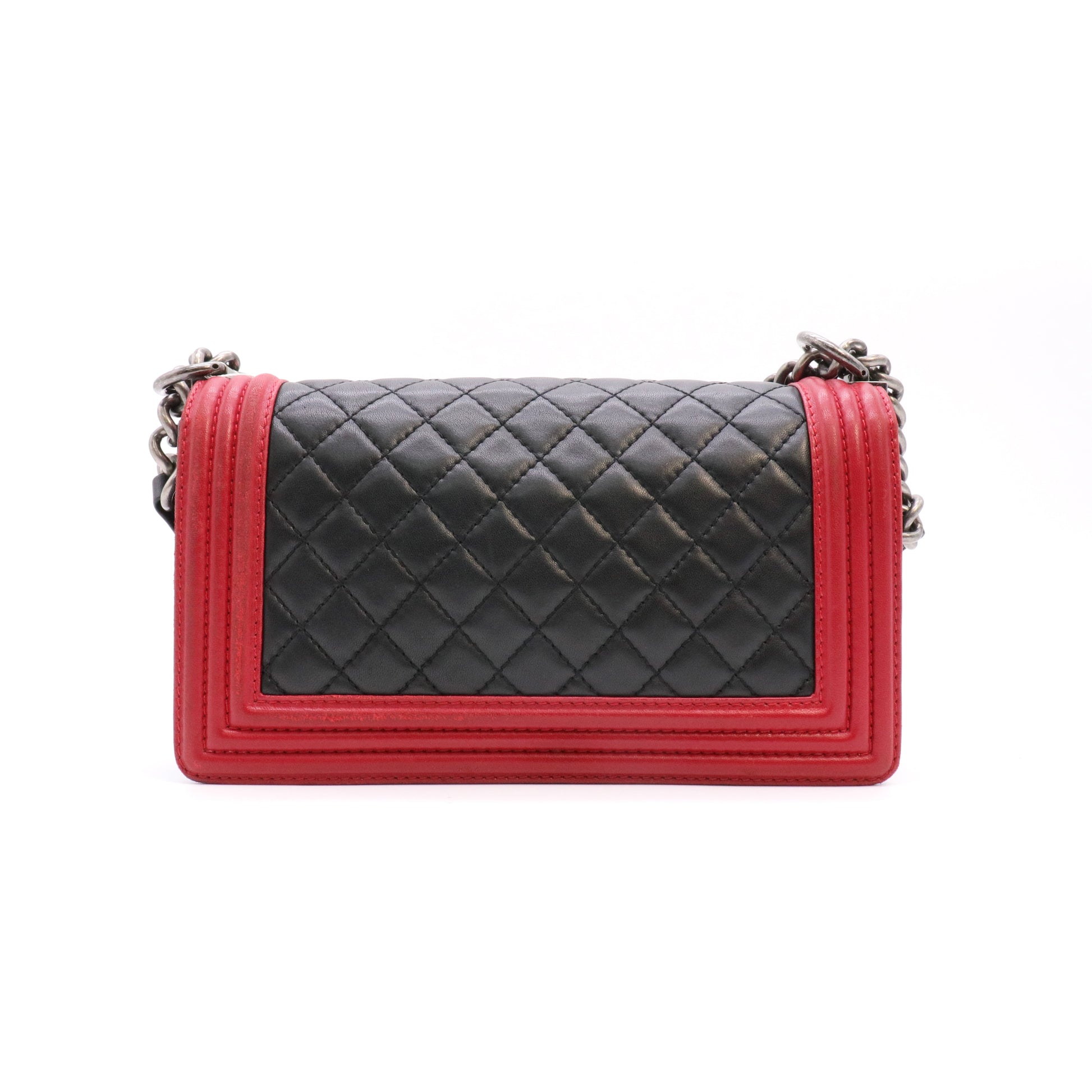 Bicolor Boy Flap Bag Quilted Lambskin Old Medium Twins
