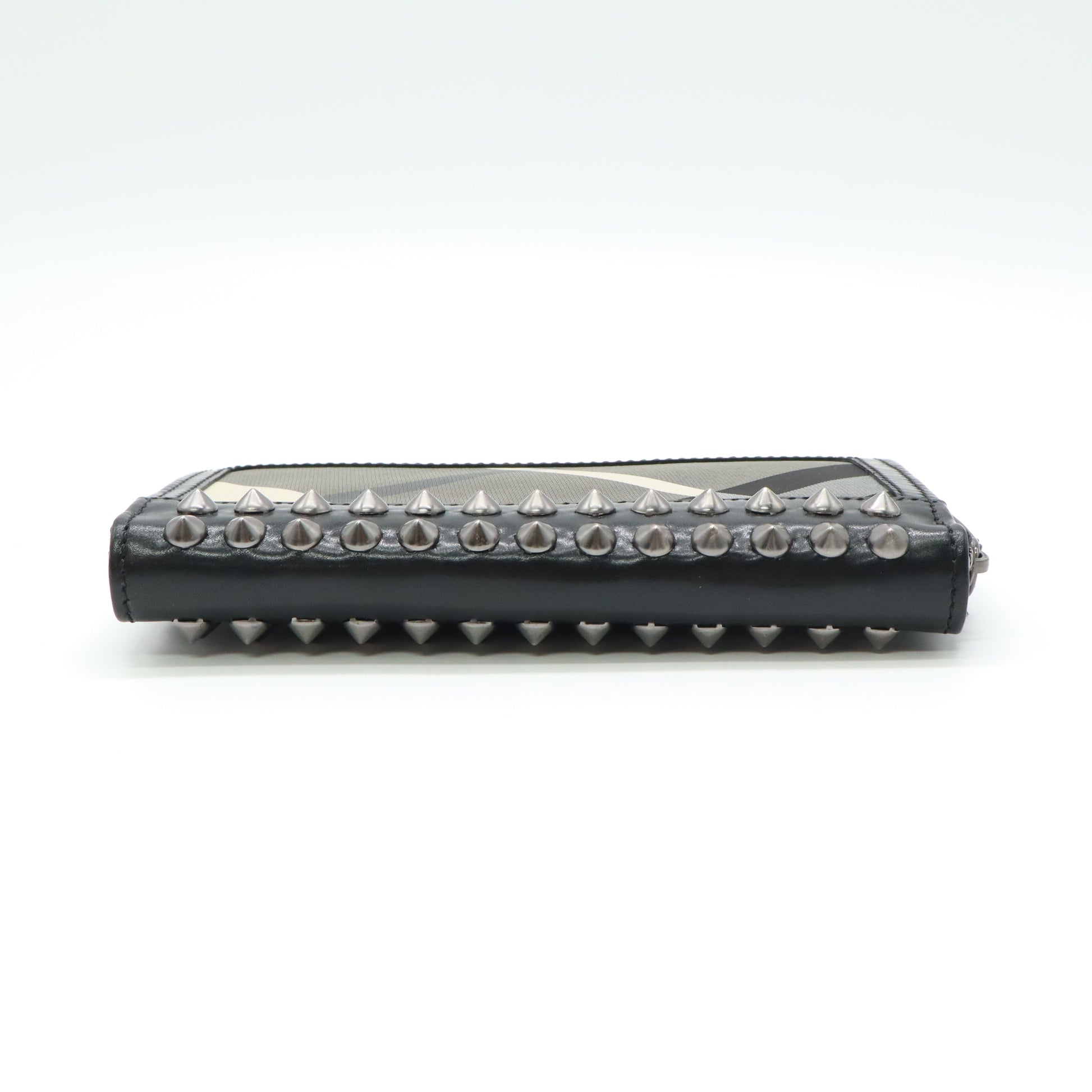 Burberry House Check Studded Zip Around Wallet W21604