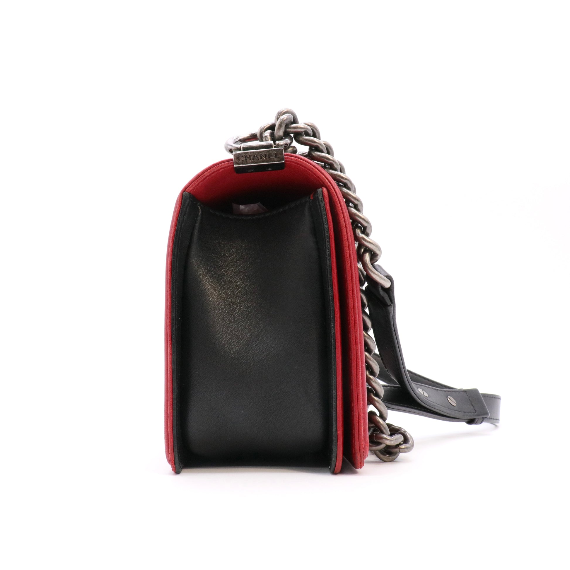 Bicolor Boy Flap Bag Quilted Lambskin Old Medium Twins