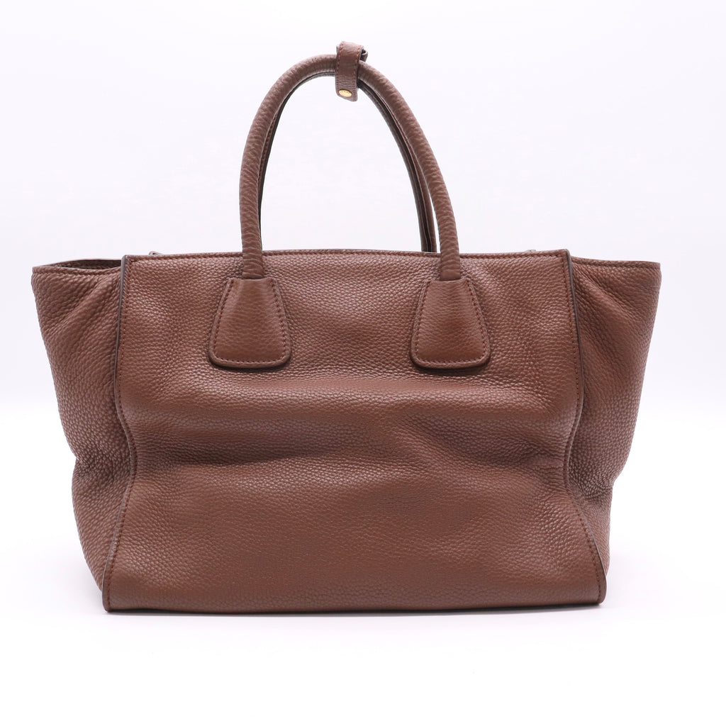 Palissandro Vitello Daino Leather Double Handle Tote Bag