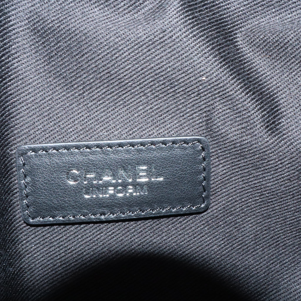 Calfskin Quilted Uniform Waist Belt Bag Black B21324