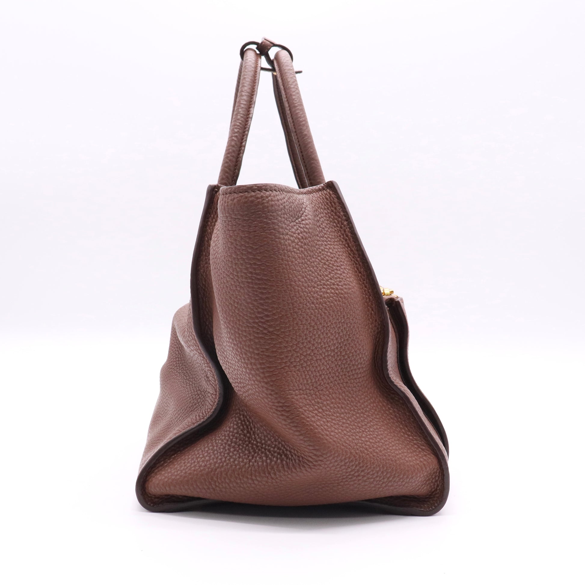 Palissandro Vitello Daino Leather Double Handle Tote Bag