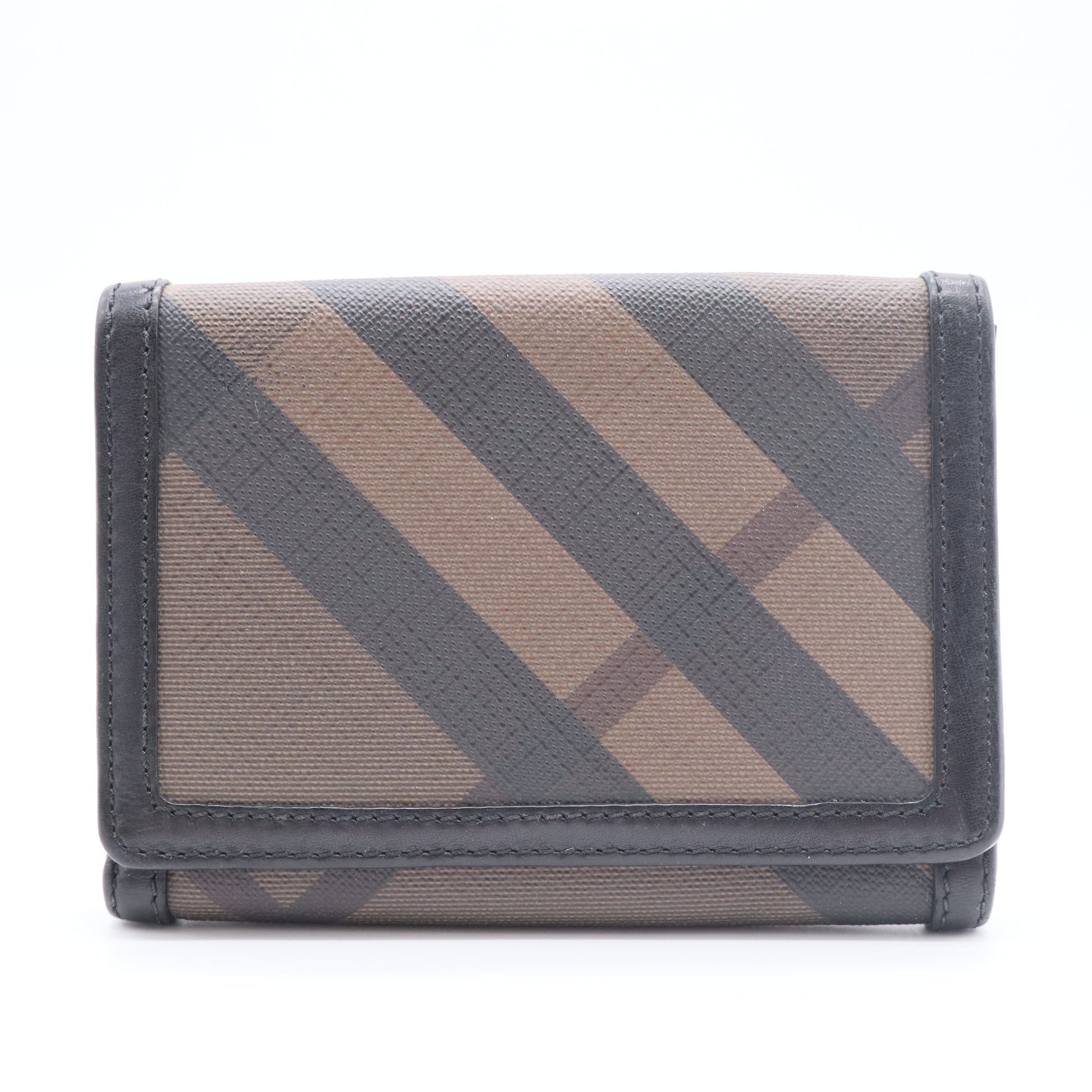 Check Penrose Compact Wallet Brown