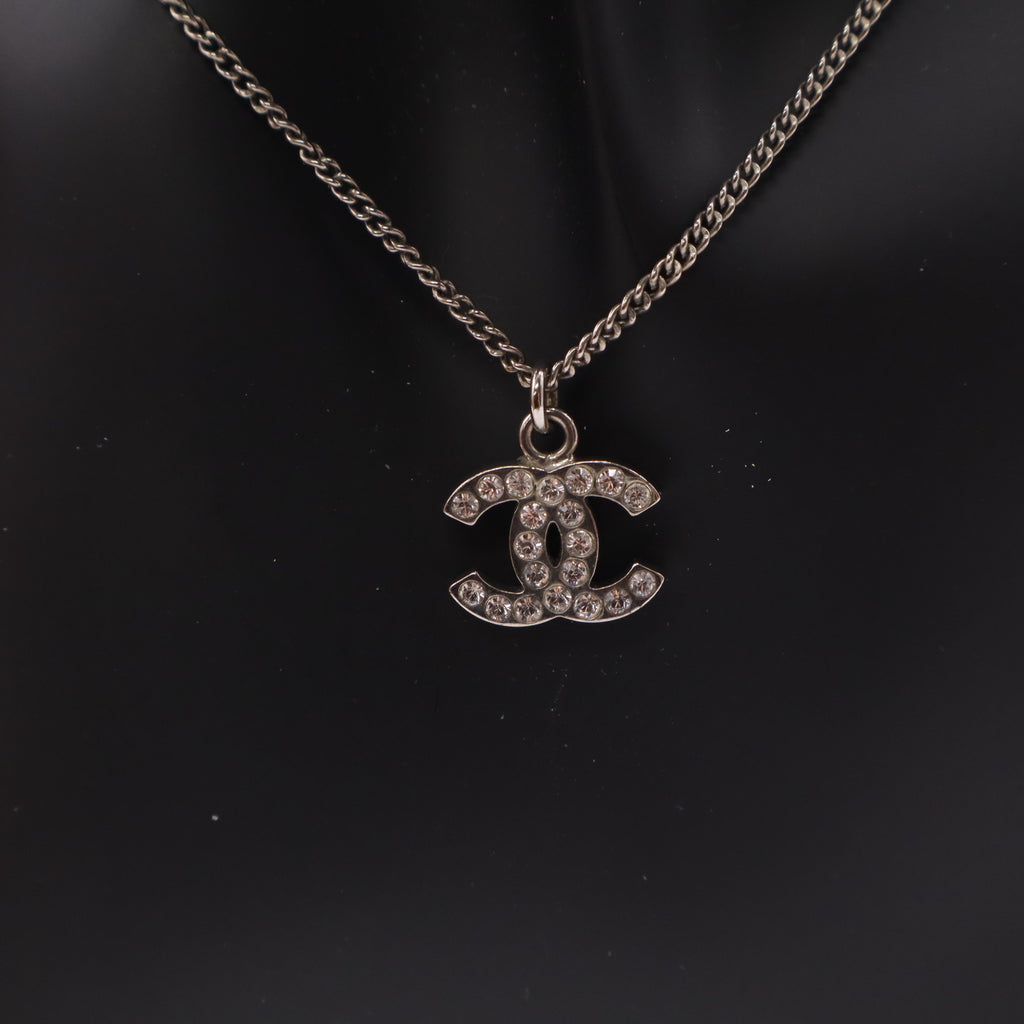 Chanel Timeless Crystal CC Pendant Necklace W22672