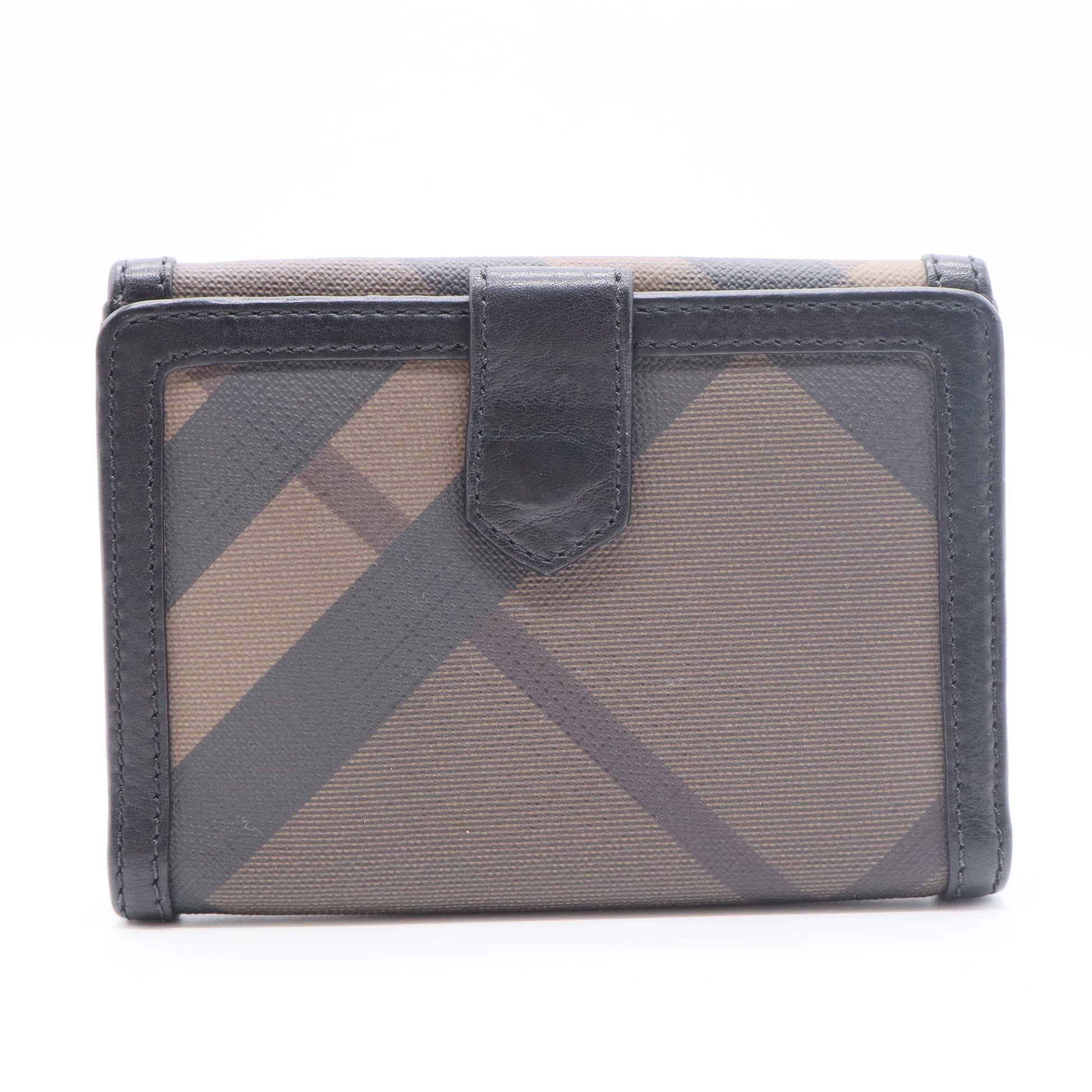 Check Penrose Compact Wallet Brown