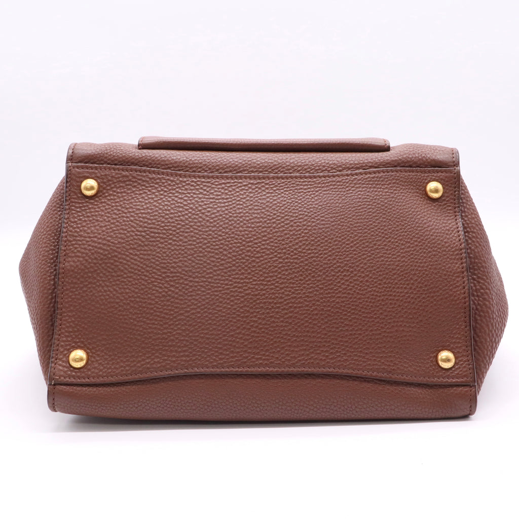 Palissandro Vitello Daino Leather Double Handle Tote Bag