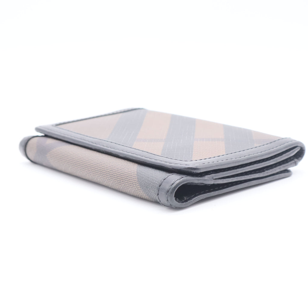 Check Penrose Compact Wallet Brown