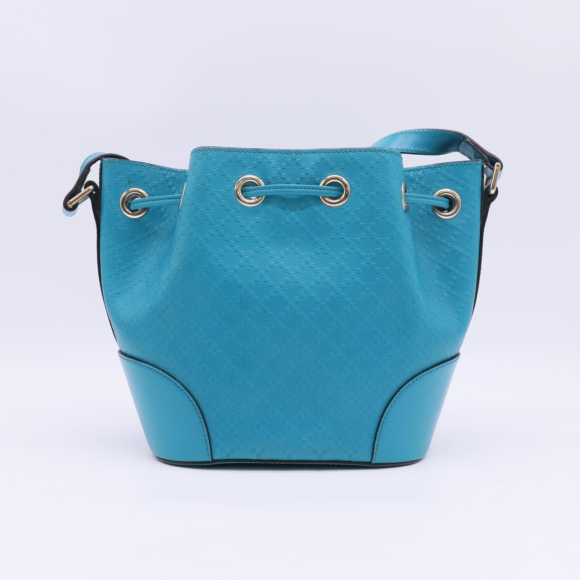 Gucci Bright Diamante Leather Drawstring Bucket Bag B23914