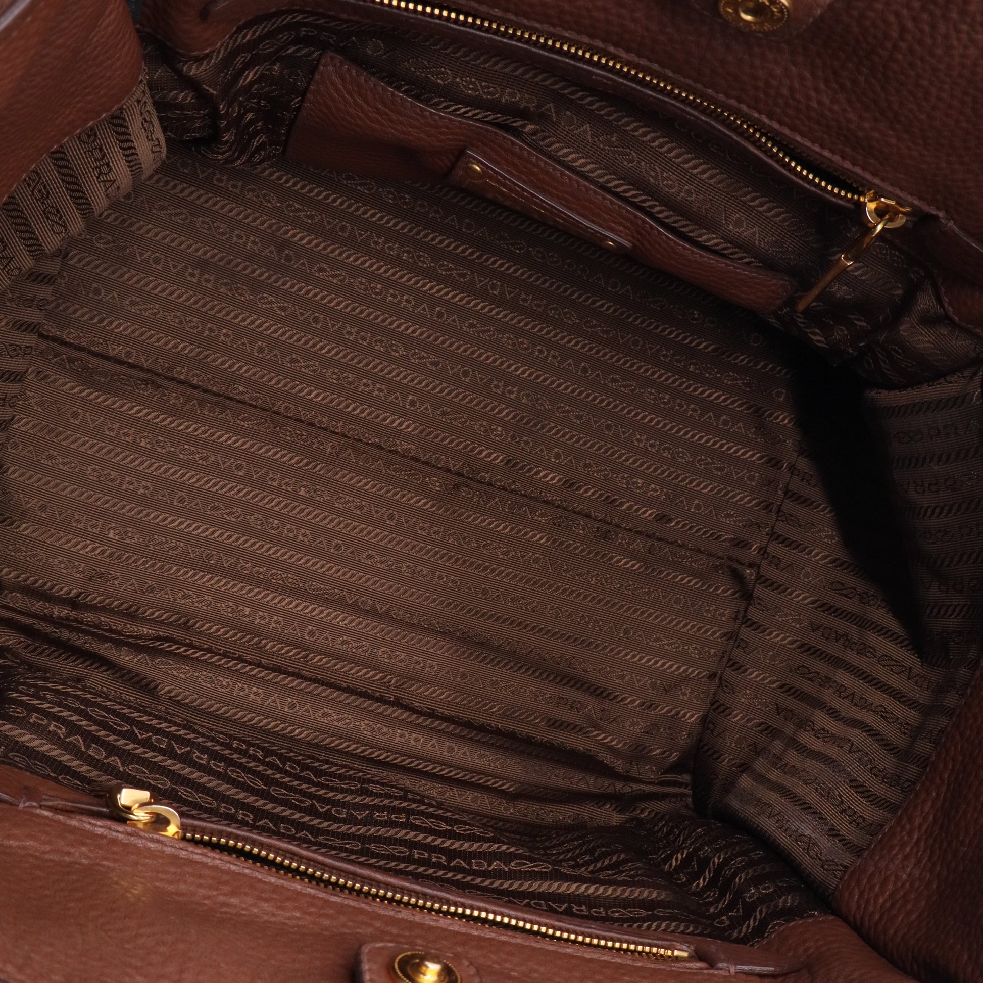 Palissandro Vitello Daino Leather Double Handle Tote Bag