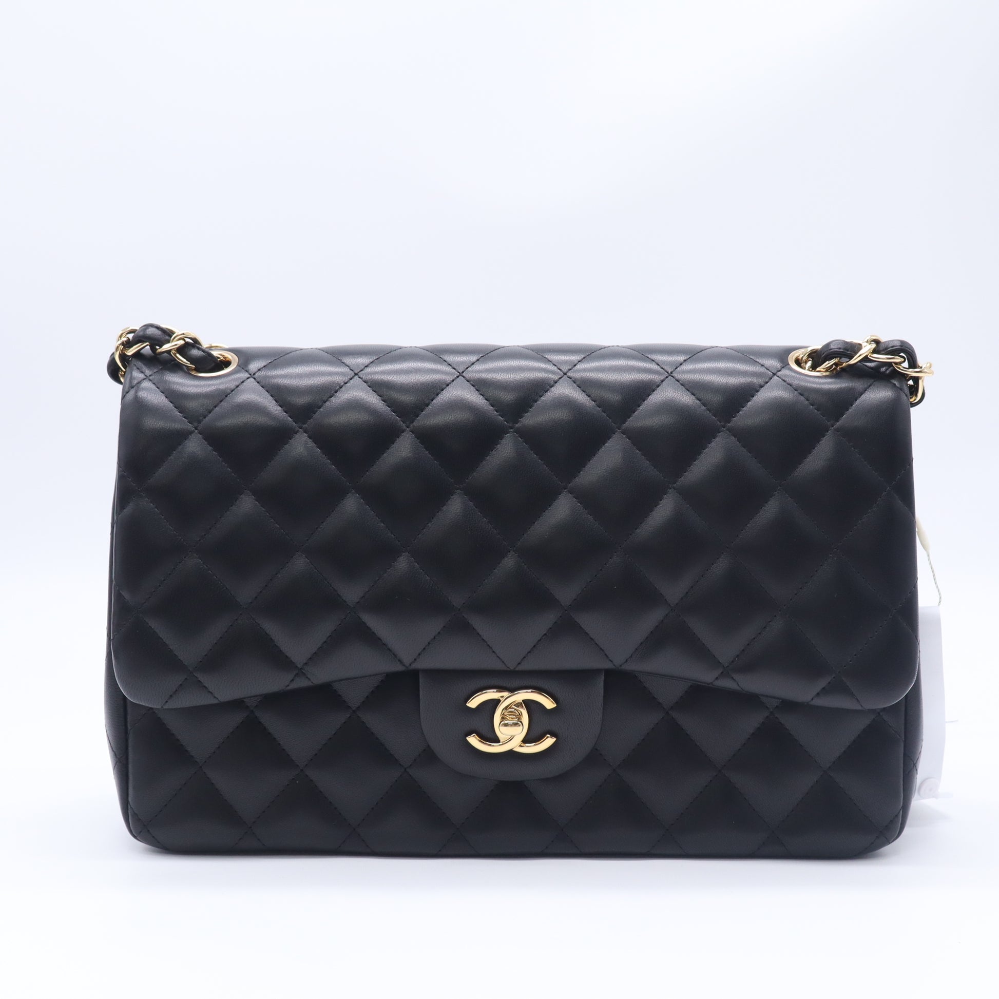 Chanel Timeless Double Flap Bag Jumbo Black Twins B23977
