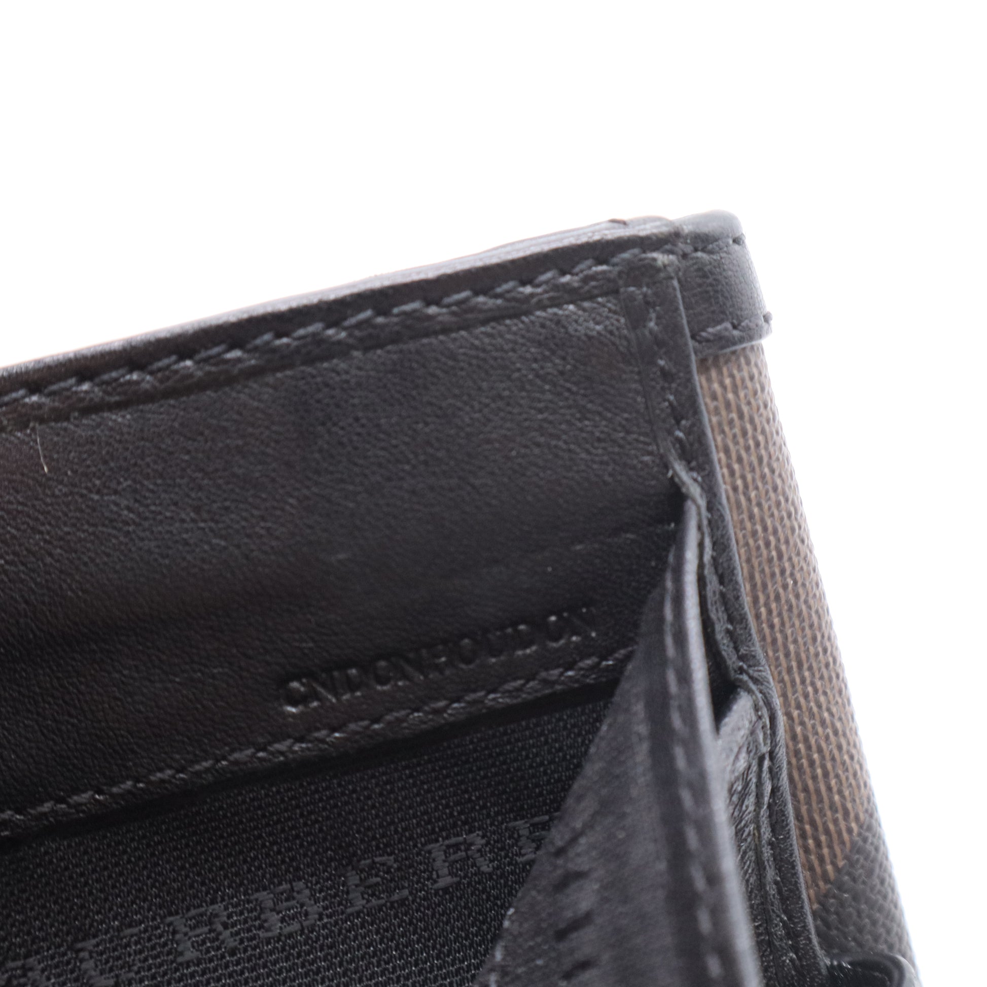 Check Penrose Compact Wallet Brown