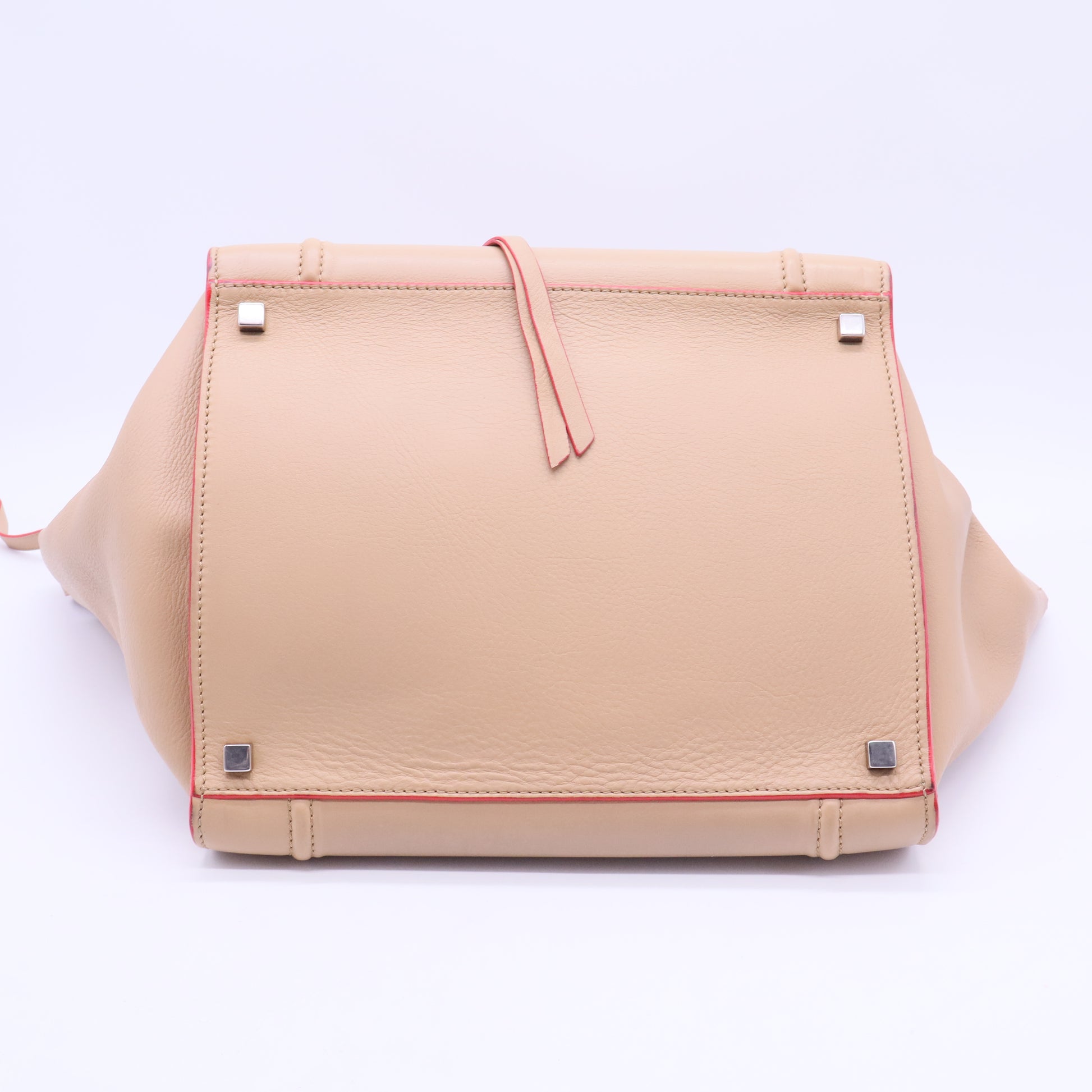 Leather Medium Phantom Luggage Tote Beige B20238