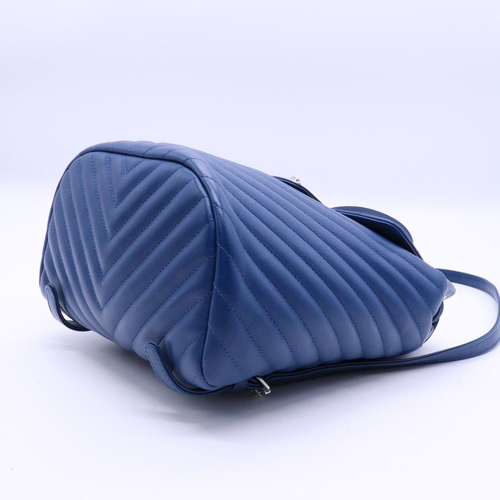 Chevron Quilted Lambskin Leather Small Urban Spirit Backpack Twins LDJ3627