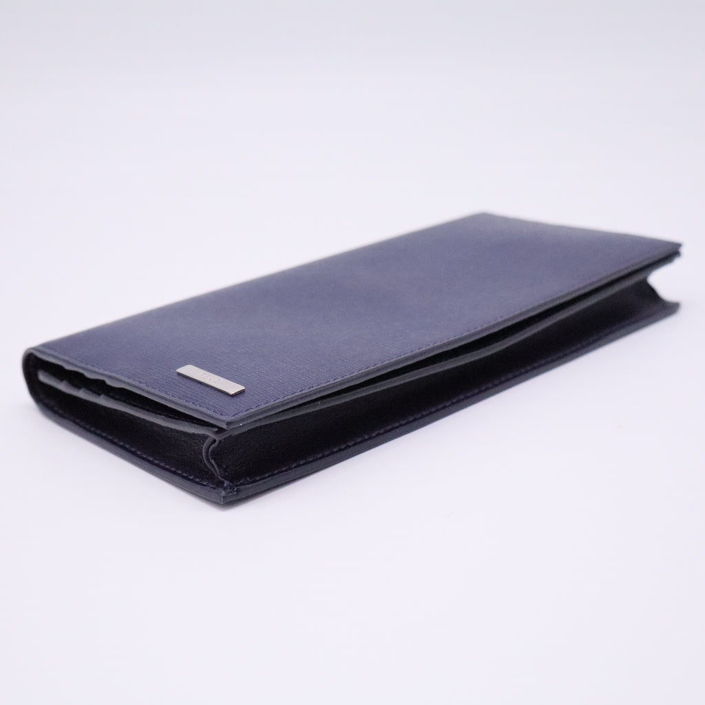 Long Bifold Wallet in Saffiano Leather