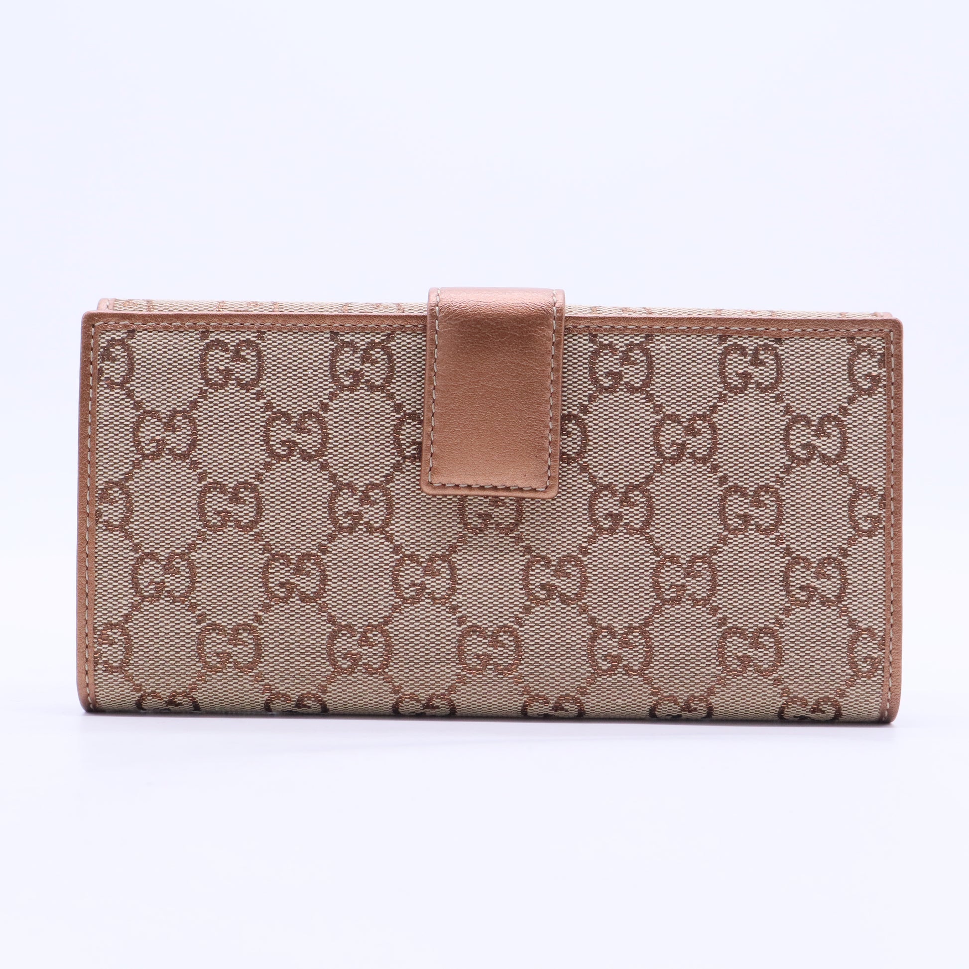 Lovely Heart Beige Canvas and Canvas Continental Wallet W20365