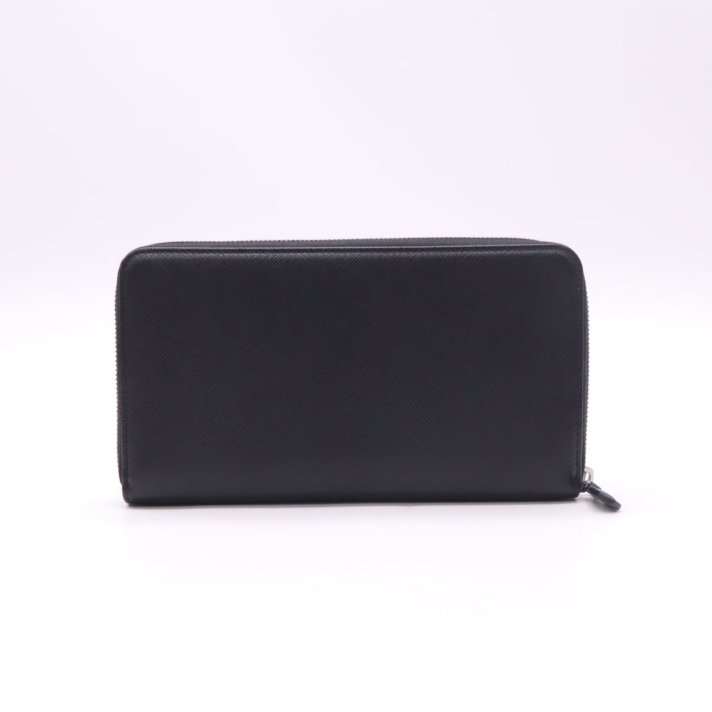 Prada Large Saffiano Leather Zip Around Wallet W22612