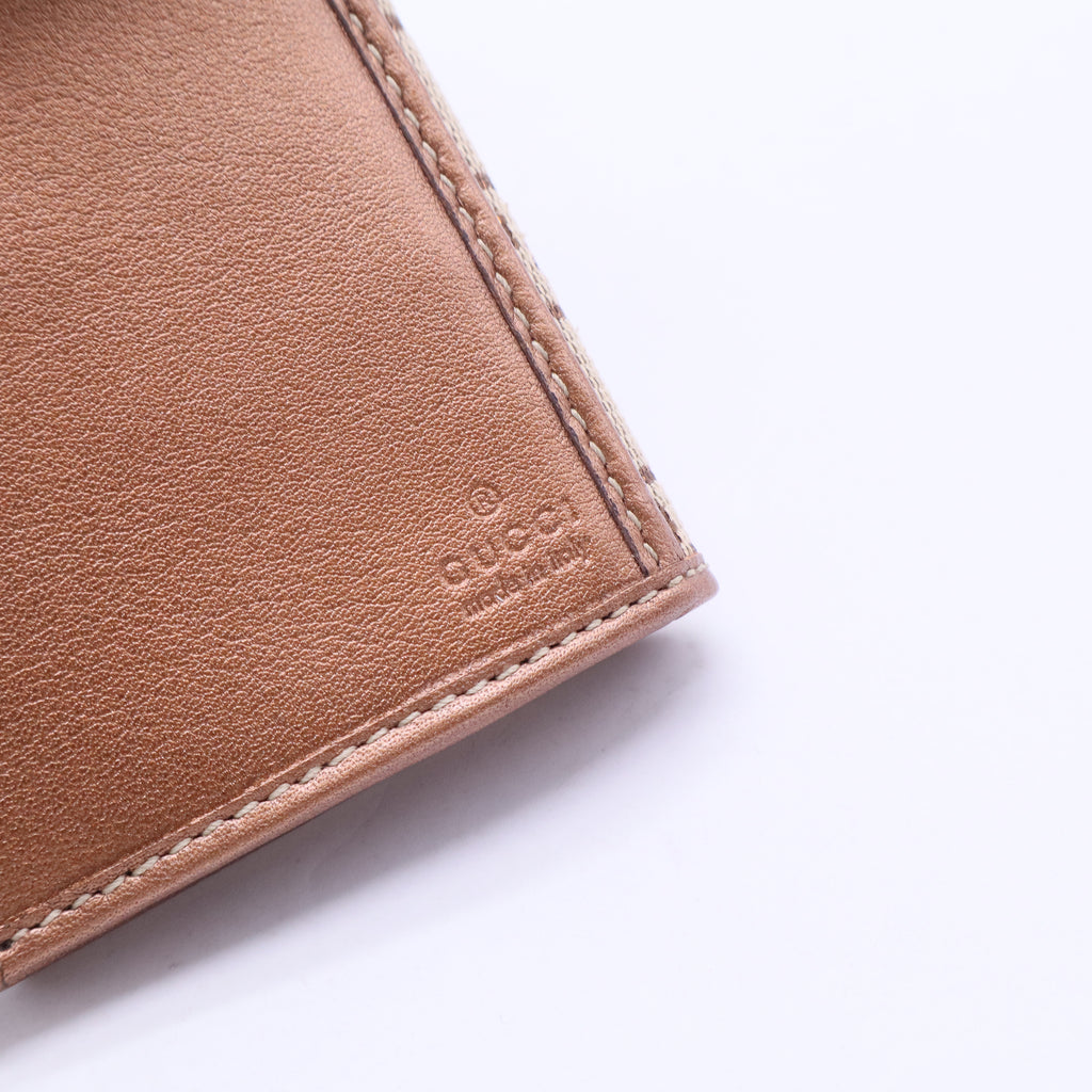 Lovely Heart Beige Canvas and Canvas Continental Wallet W20365