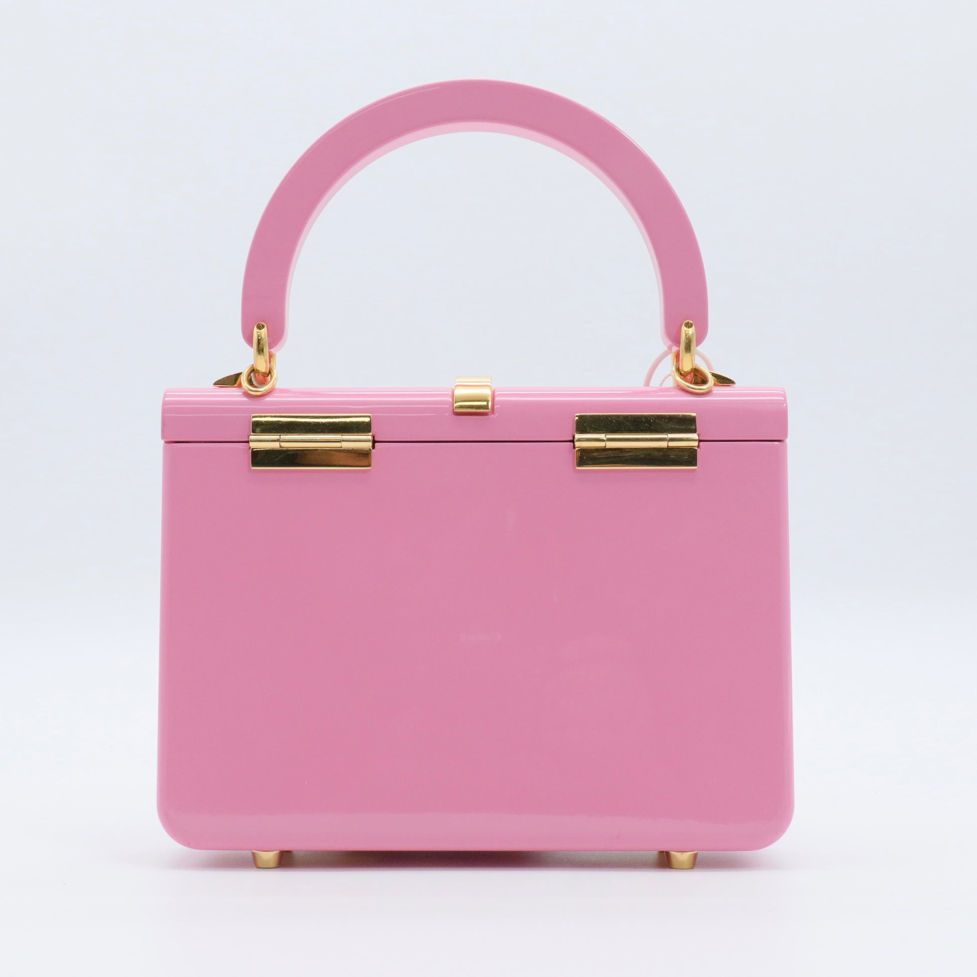 Plexiglass Mini Sylvie 1969 Top Handle Bag Pink twins