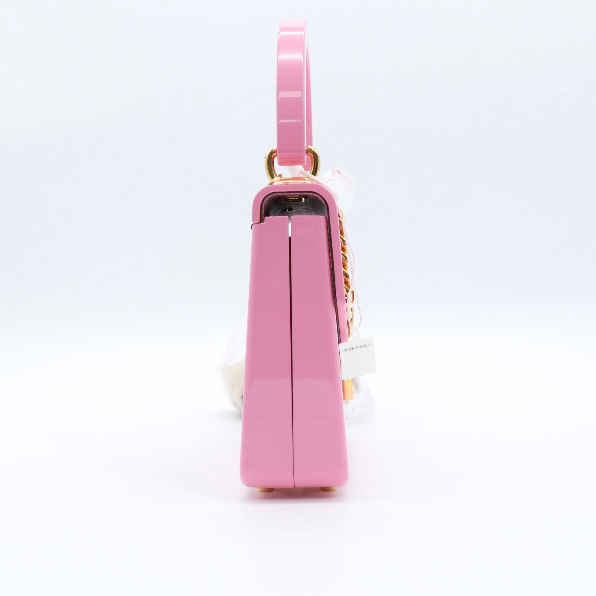 Plexiglass Mini Sylvie 1969 Top Handle Bag Pink twins