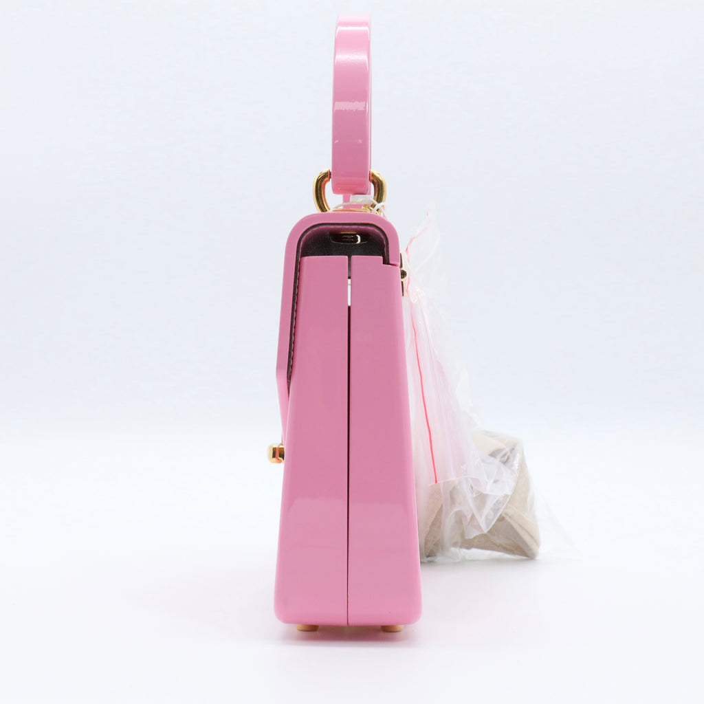 Plexiglass Mini Sylvie 1969 Top Handle Bag Pink twins