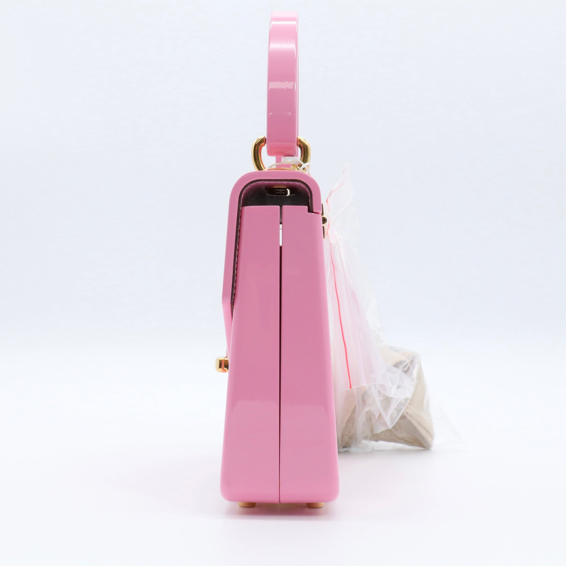 Plexiglass Mini Sylvie 1969 Top Handle Bag Pink twins